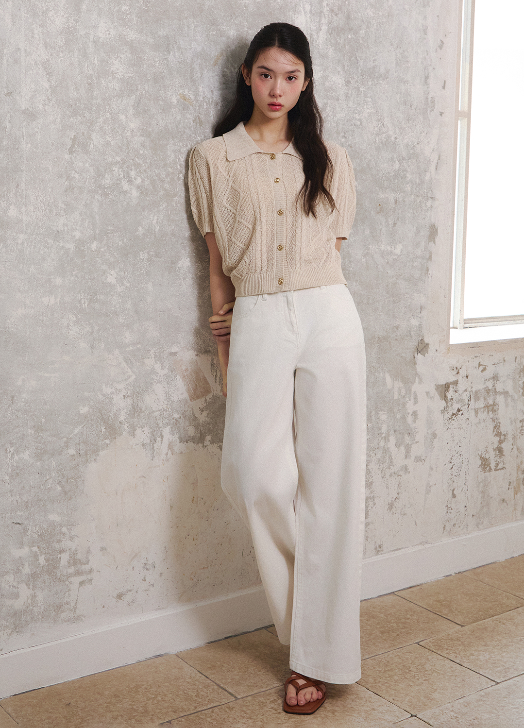 [Exclusive]와이드 데님 팬츠_WHITE_6