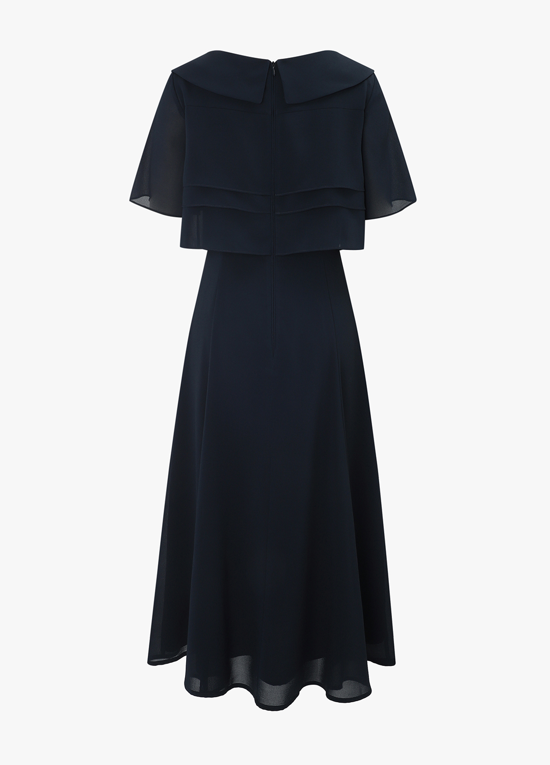러플 카라 원피스_DARK NAVY_6