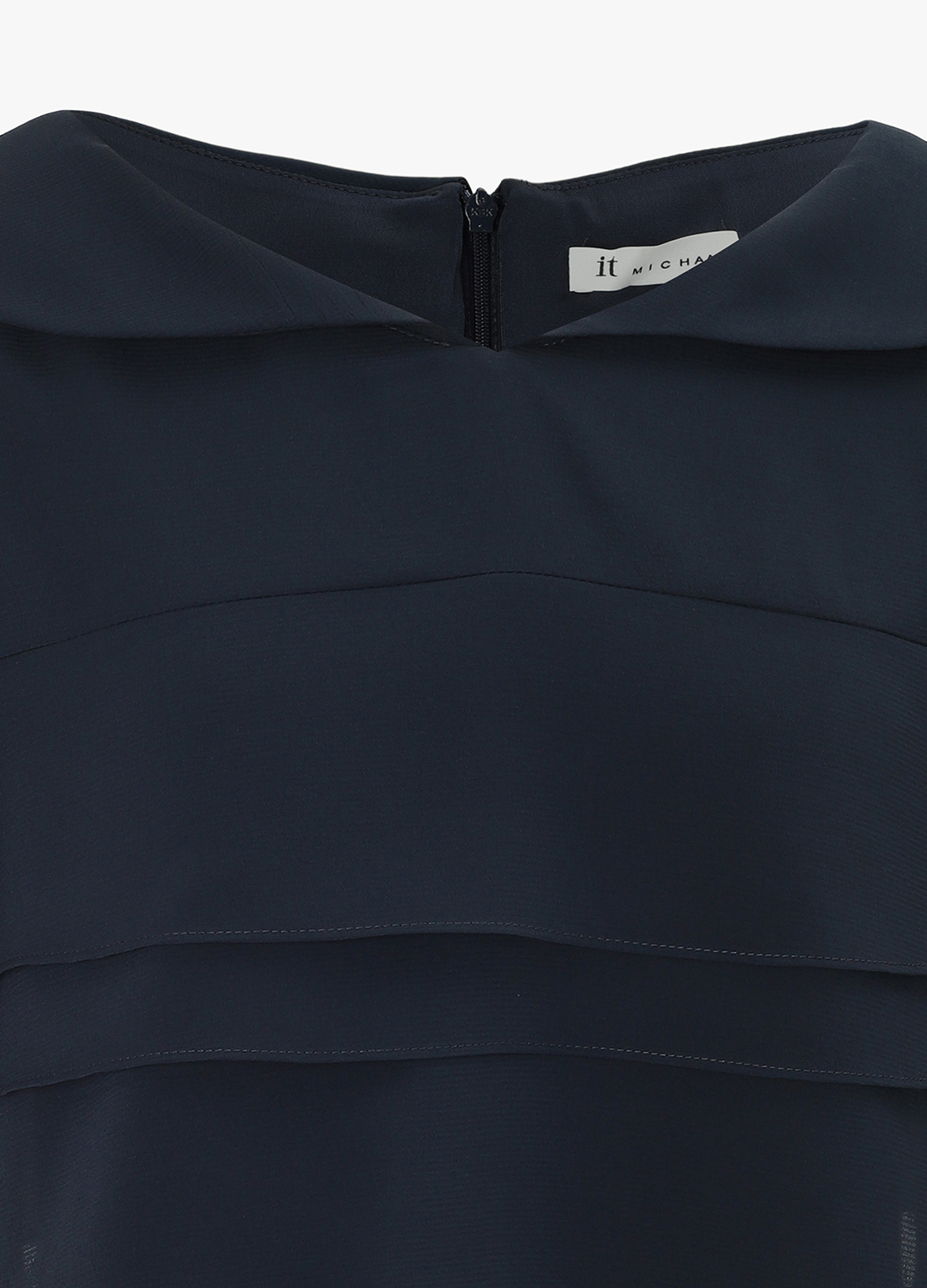 러플 카라 원피스_DARK NAVY_7