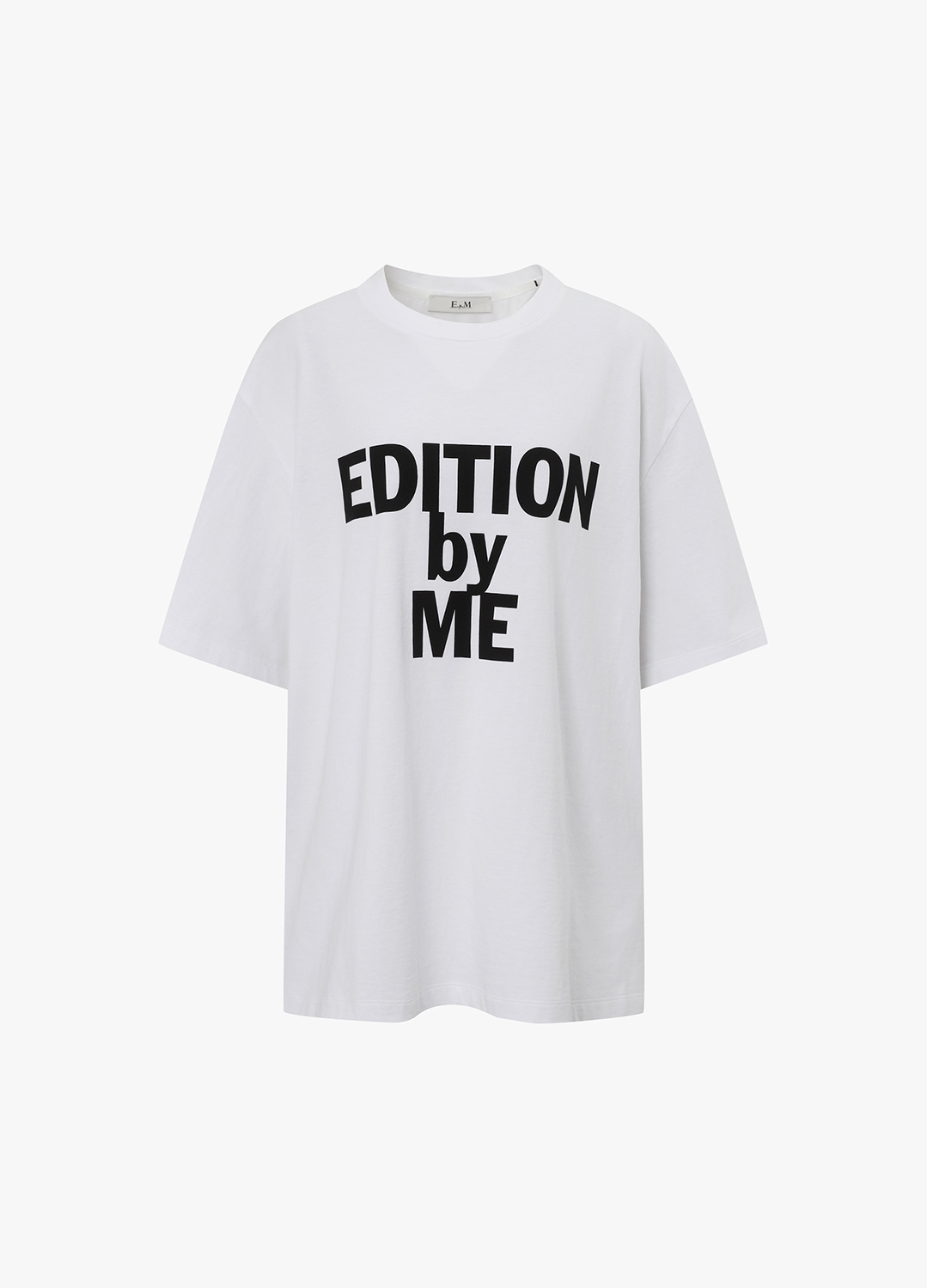 오버핏 레터링 티셔츠_WHITE_1