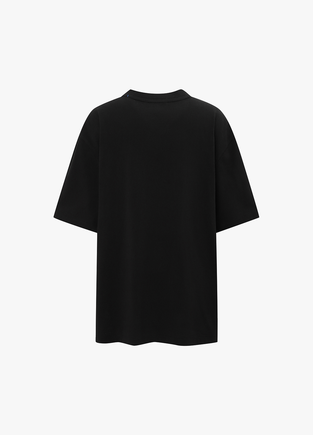 오버핏 레터링 티셔츠_BLACK_2