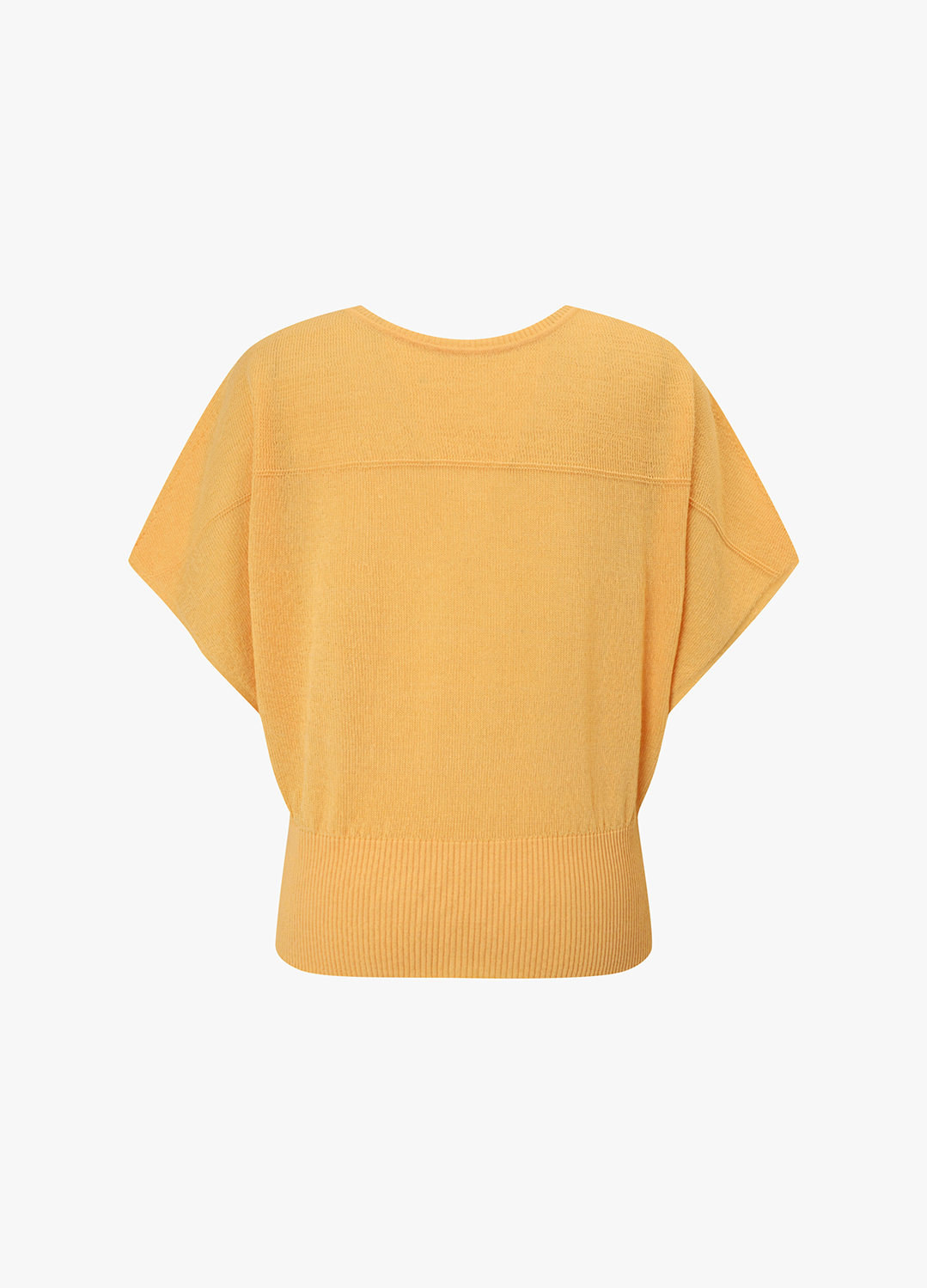 V넥 홀가먼트 니트 탑_ORANGE_2