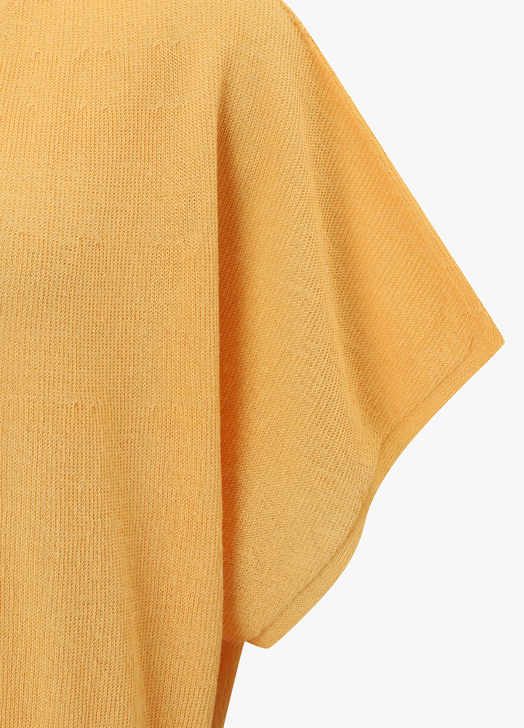 V넥 홀가먼트 니트 탑_ORANGE_5