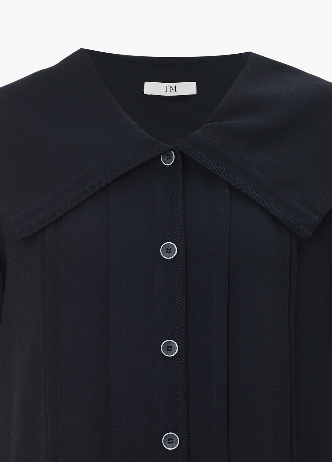 [Exclusive]세일러 카라 플리츠 원피스_DARK NAVY_8