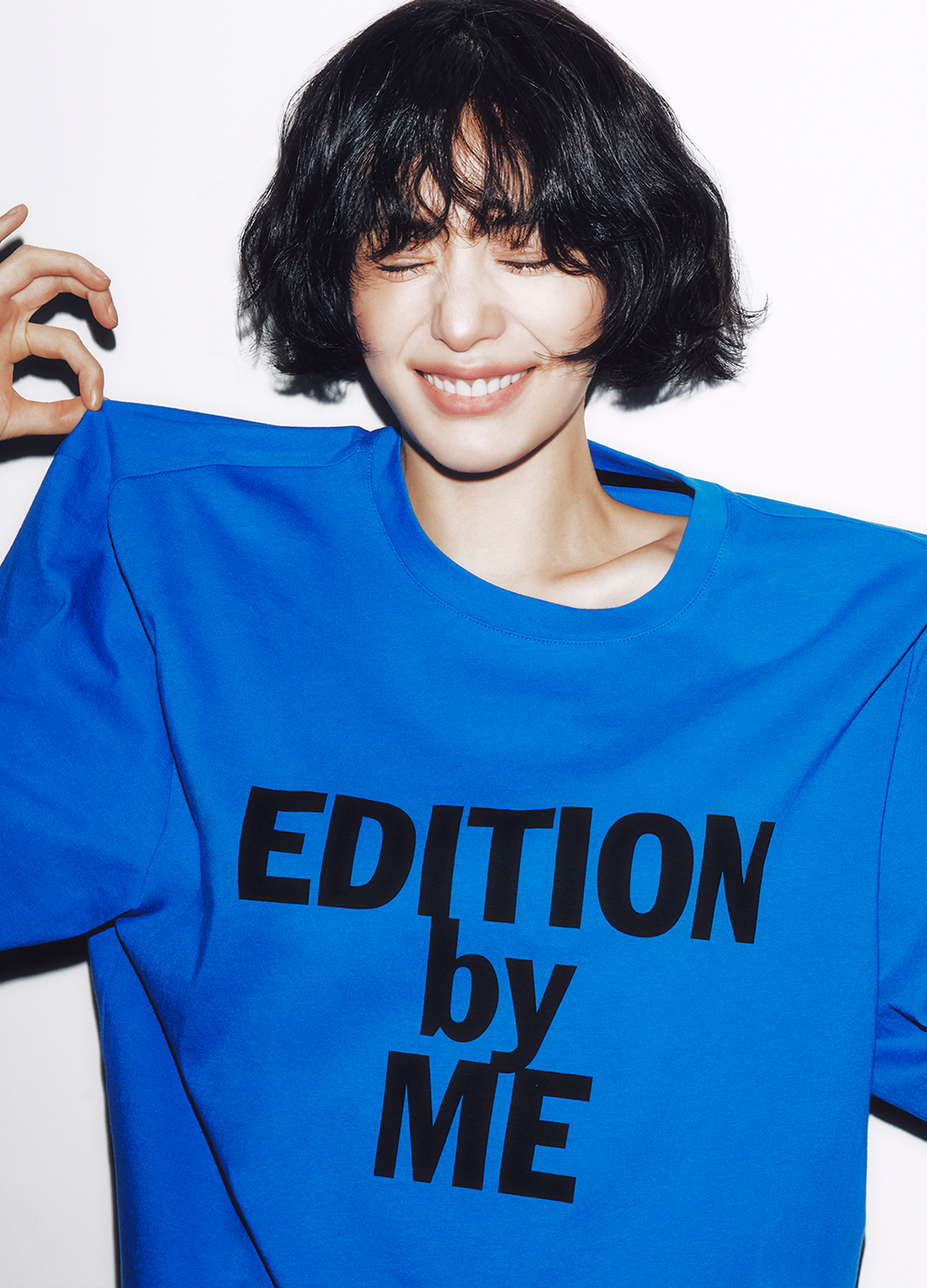 [5/14일 예약배송] 오버핏 레터링 티셔츠_ROYAL BLUE_1