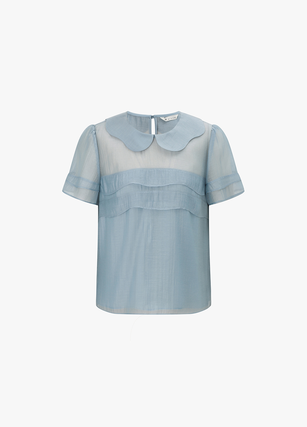 [잇미샤몰단독]스칼럽 플랩 카라 블라우스_SKY BLUE_8