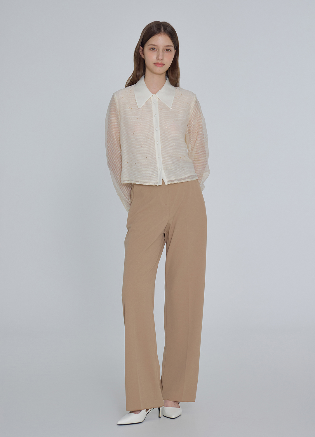 벨티드 와이드 팬츠_BEIGE_6
