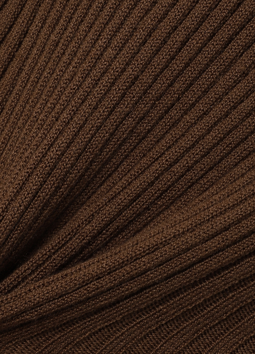 패널 레이어 리브 니트 풀오버_BROWN_15