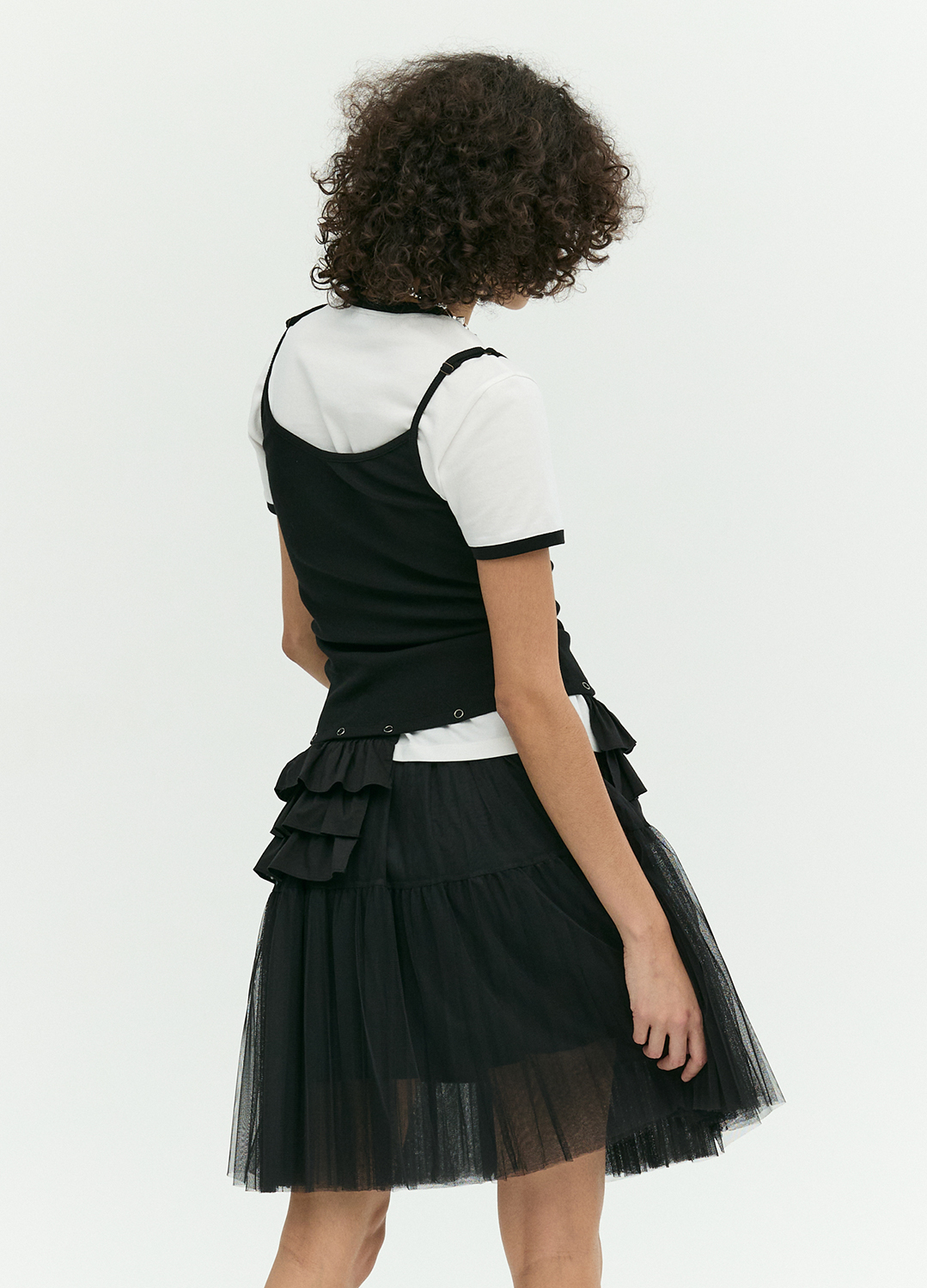 메쉬 레이어 스커트_BLACK_12