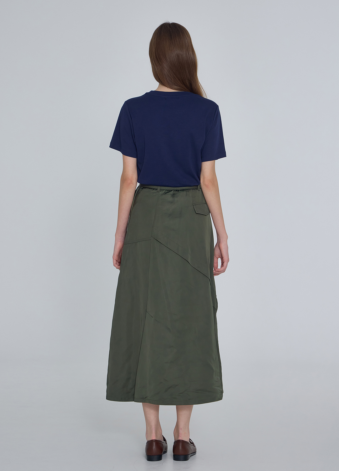 스트랩 셔링 스커트_KHAKI_9