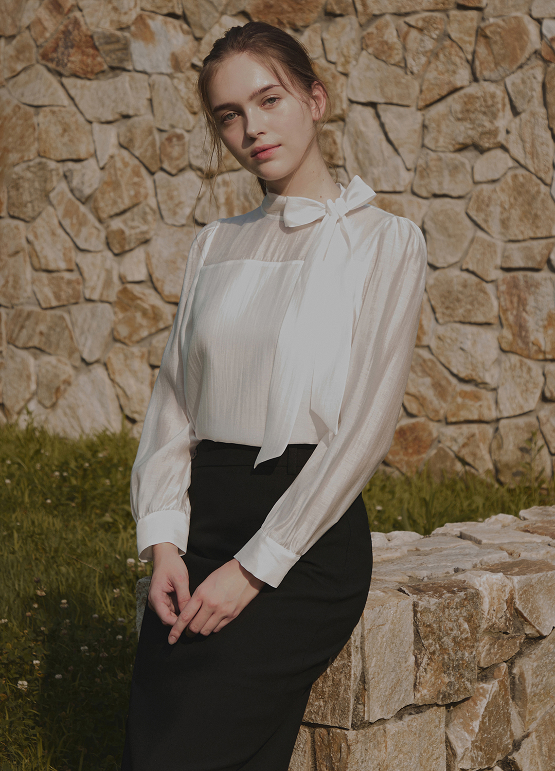 [Exclusive]랩 슬림 롱스커트_BLACK_13