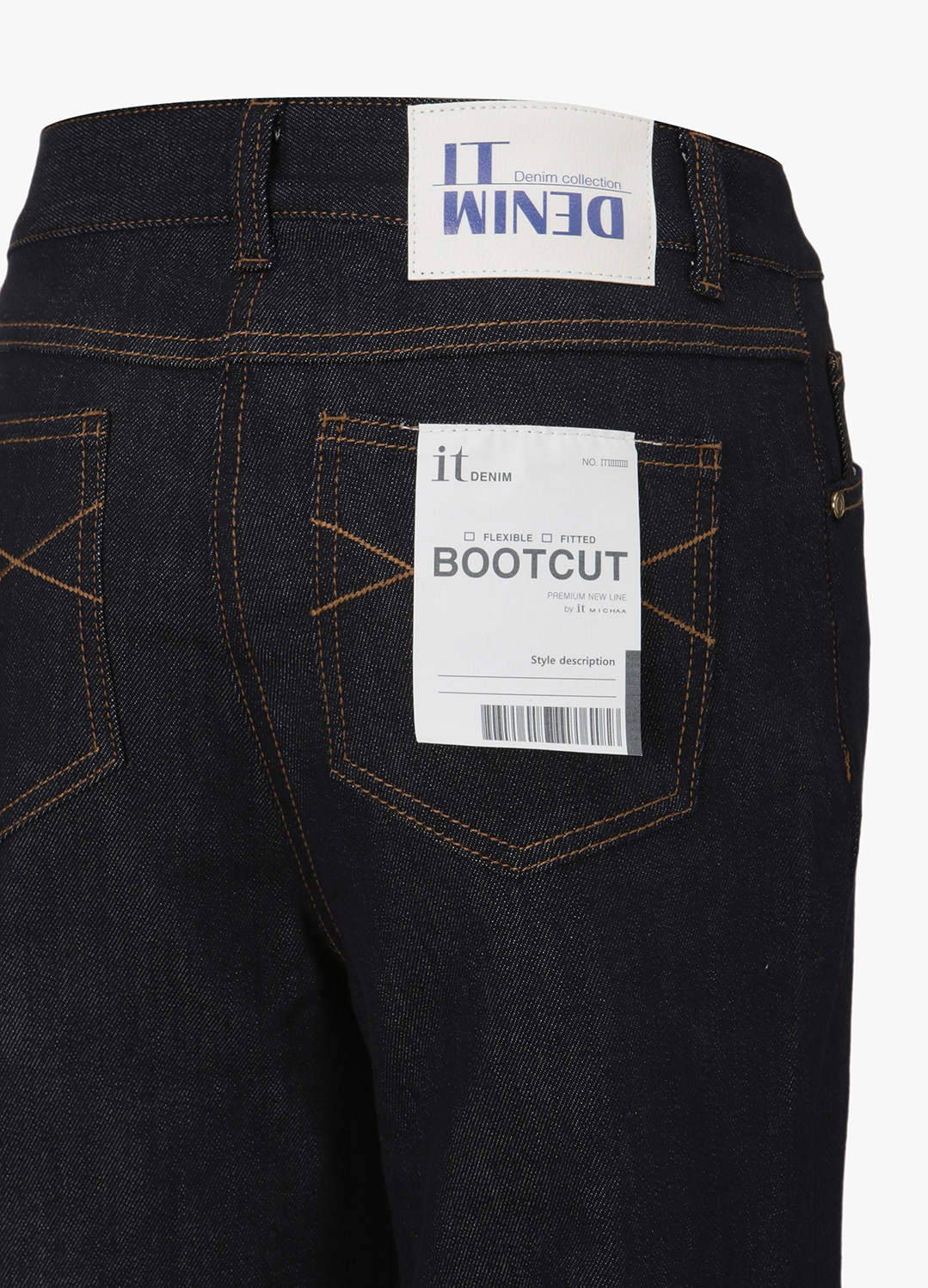 백 포켓 자수 부츠컷 데님 팬츠_INDIGO_21