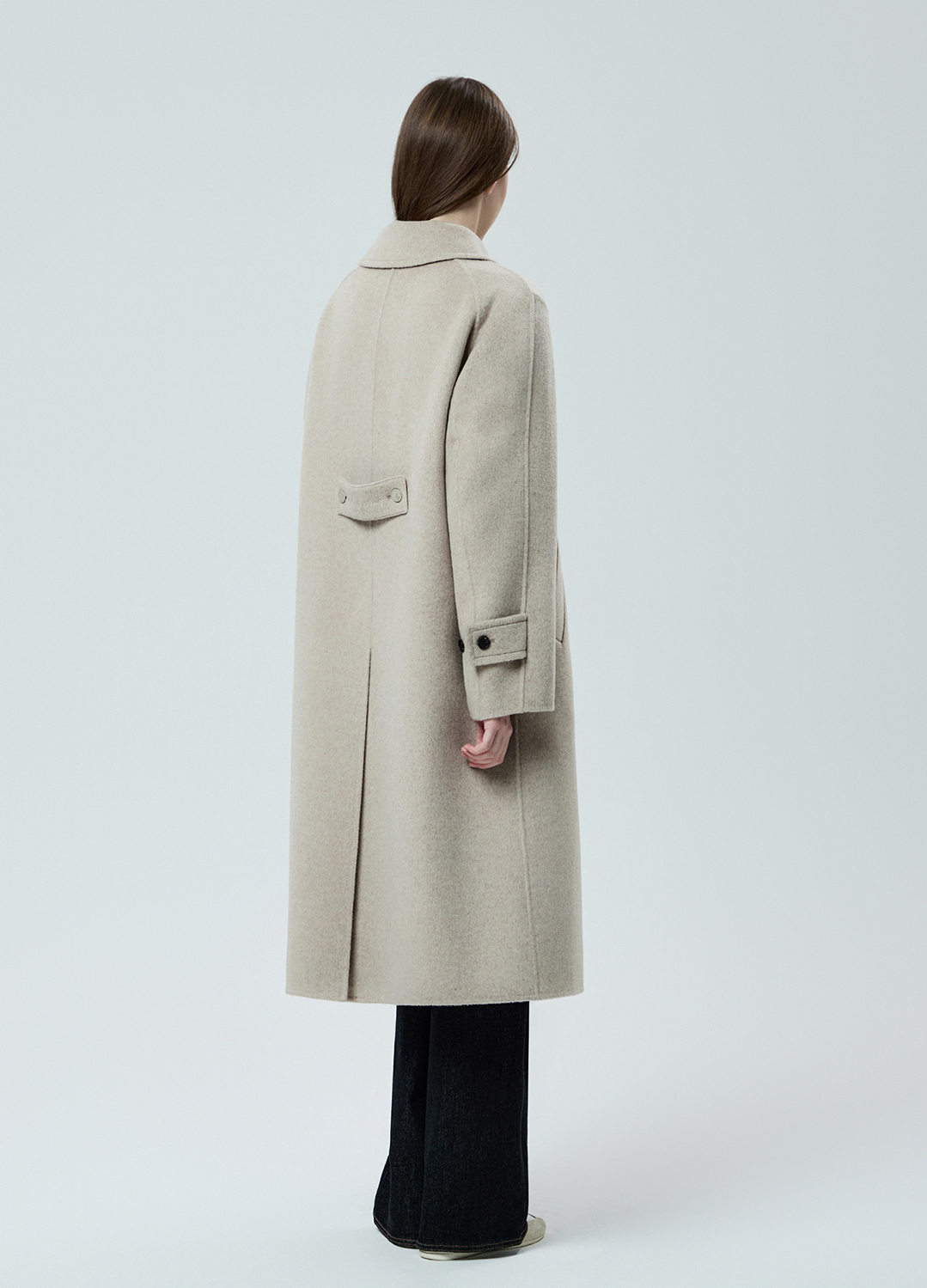 스탠 카라 싱글 핸드메이트 코트_LIGHT BEIGE_9