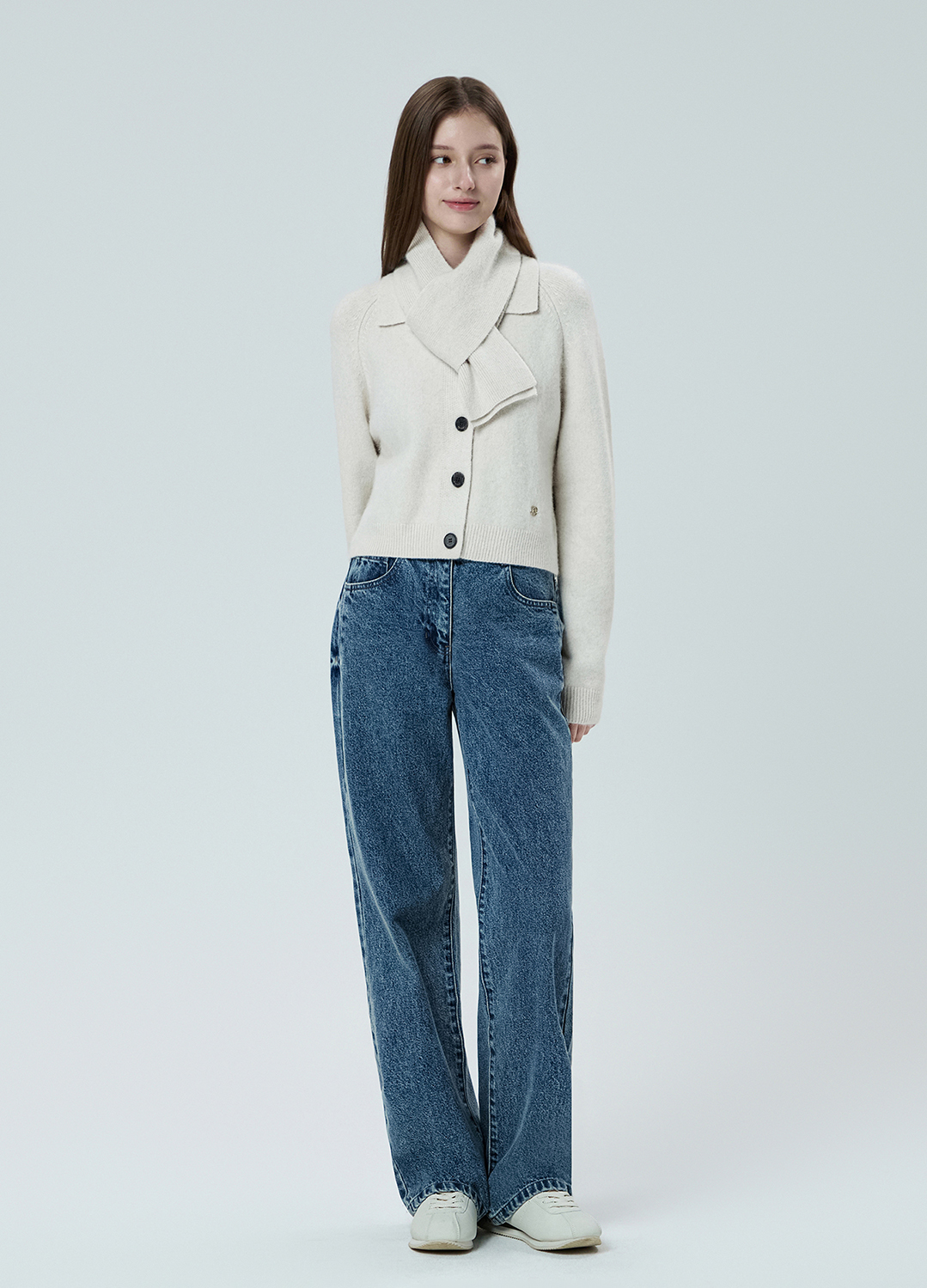 워시드 스트레이트 데님 팬츠_BLUE_17