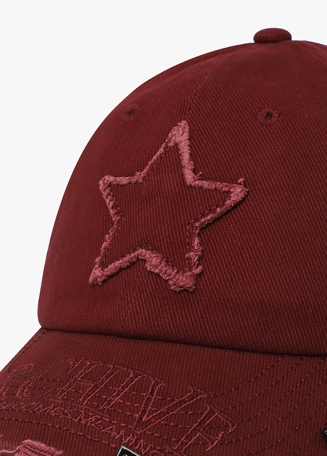 [프리오픈]빈티지 워싱 데님 볼캡_BURGUNDY_12