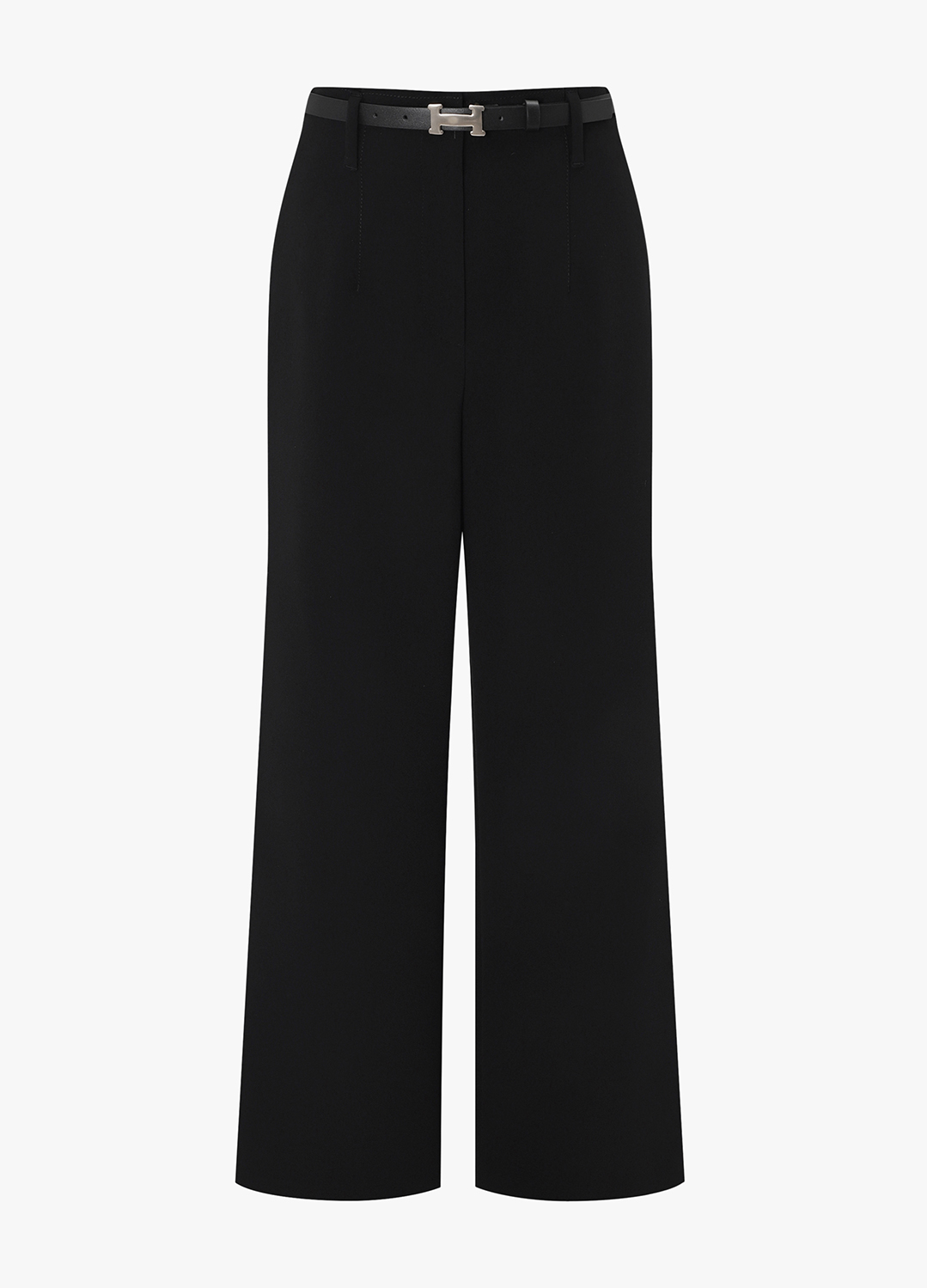 벨티드 와이드 팬츠_BLACK_8