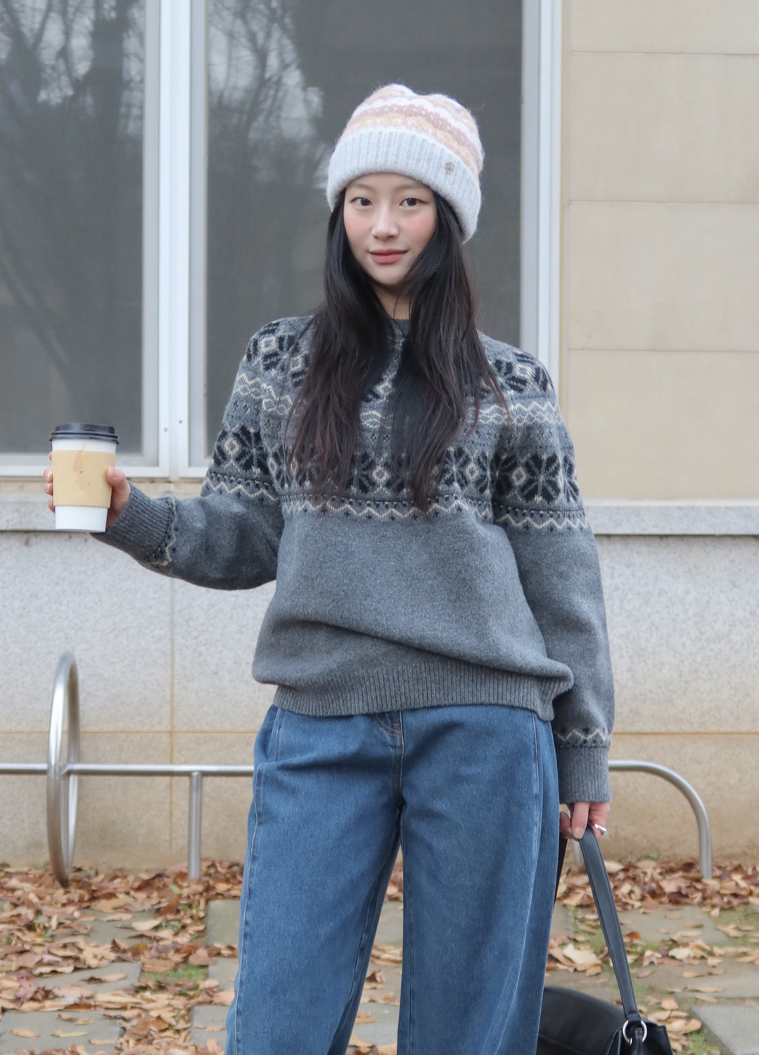 사이드 턱 데님 팬츠_BLUE_13