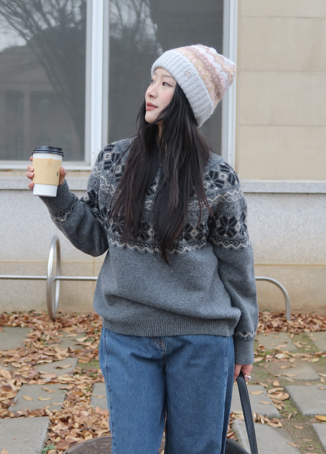 사이드 턱 데님 팬츠_BLUE_14