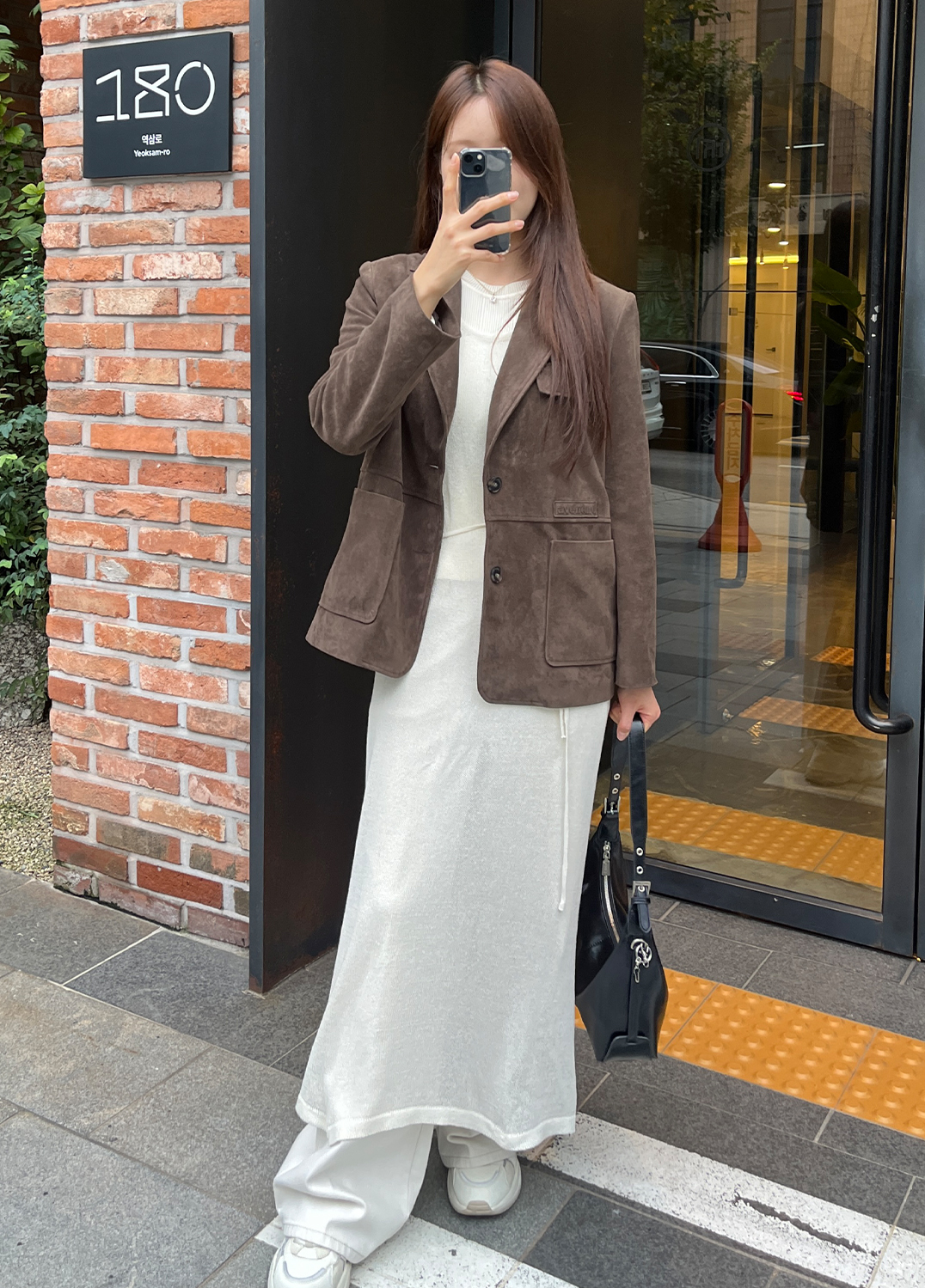 페이크 스웨이드 테일러드 자켓_KHAKI_11