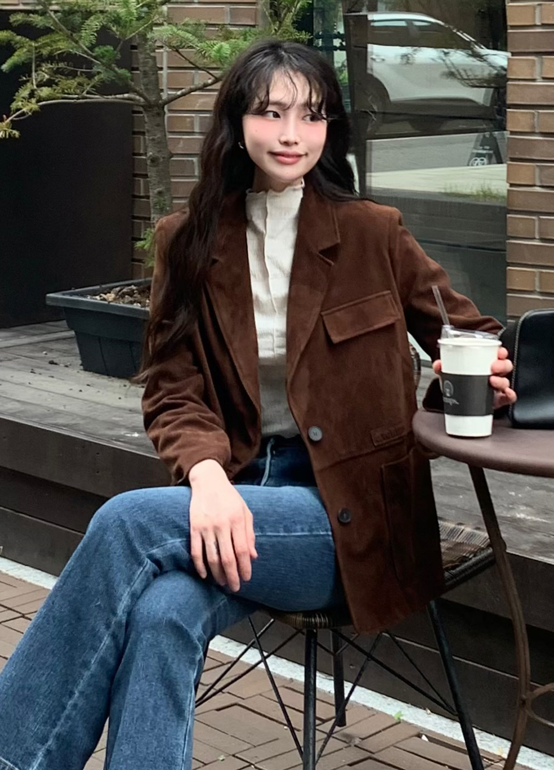 부츠컷 자수 데님 팬츠_BLUE_13