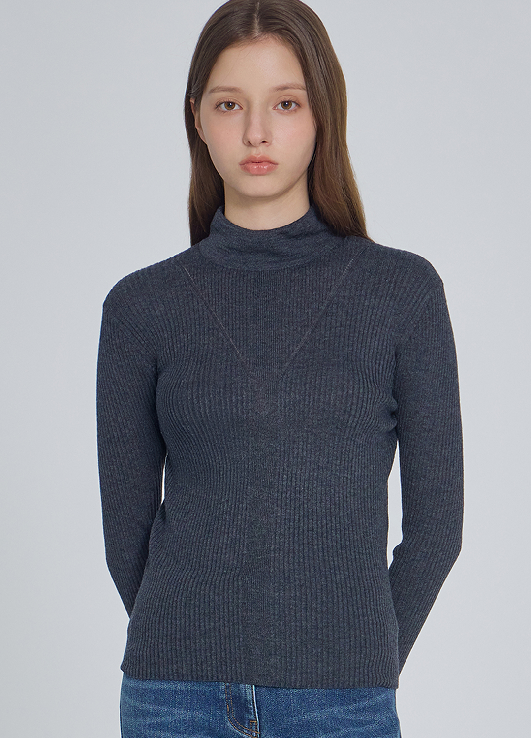 하이넥 골지니트_DARK GREY_5
