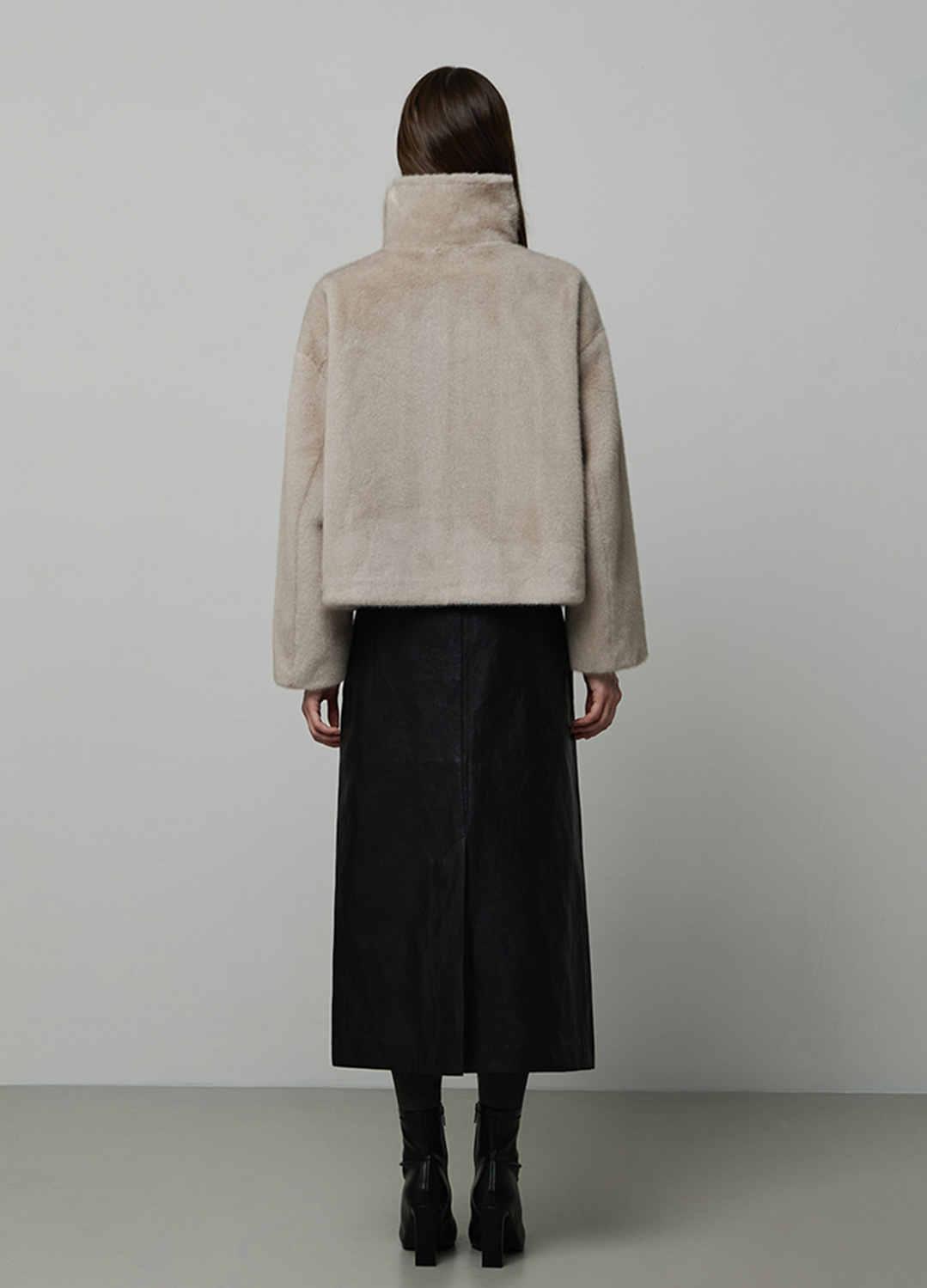 카라 집업 페이크 퍼 자켓_LIGHT GREY_8