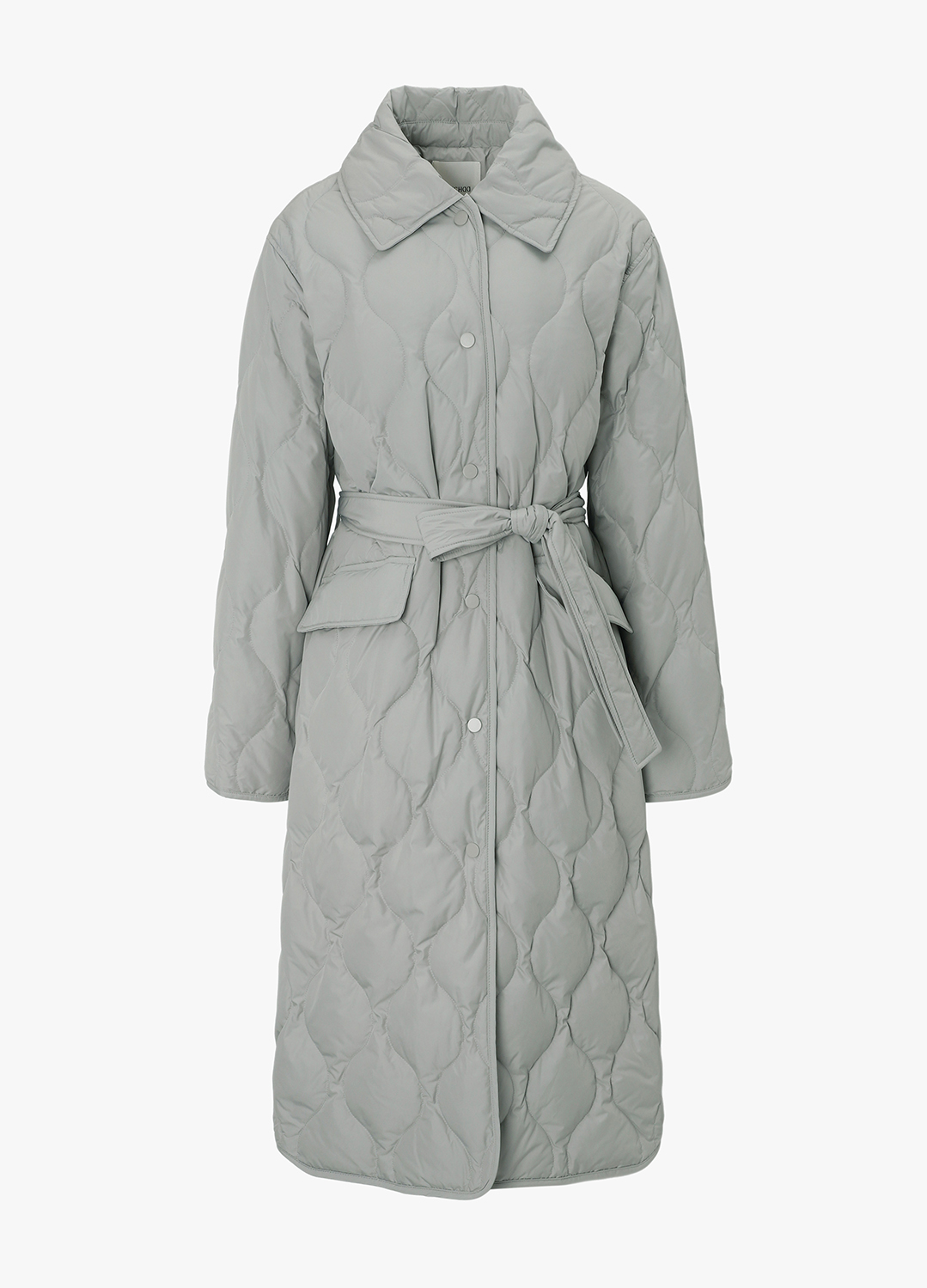 [Exclusive] 웨이브 퀼팅 구스다운 패딩코트_LIGHT GREY_18