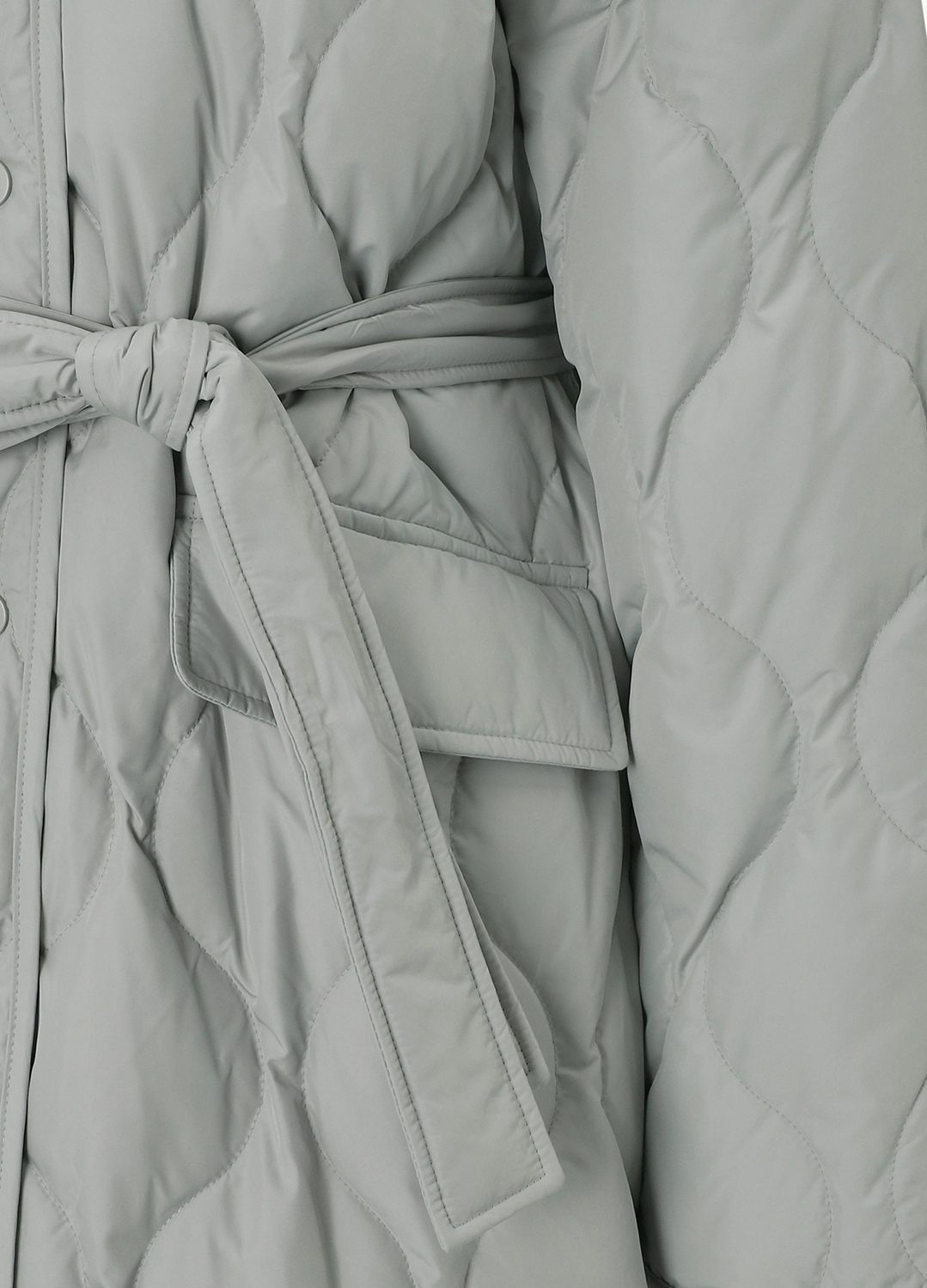[Exclusive] 웨이브 퀼팅 구스다운 패딩코트_LIGHT GREY_21