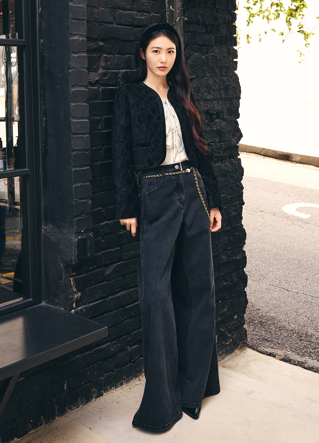 워시드 와이드 데님 팬츠_BLACK_6