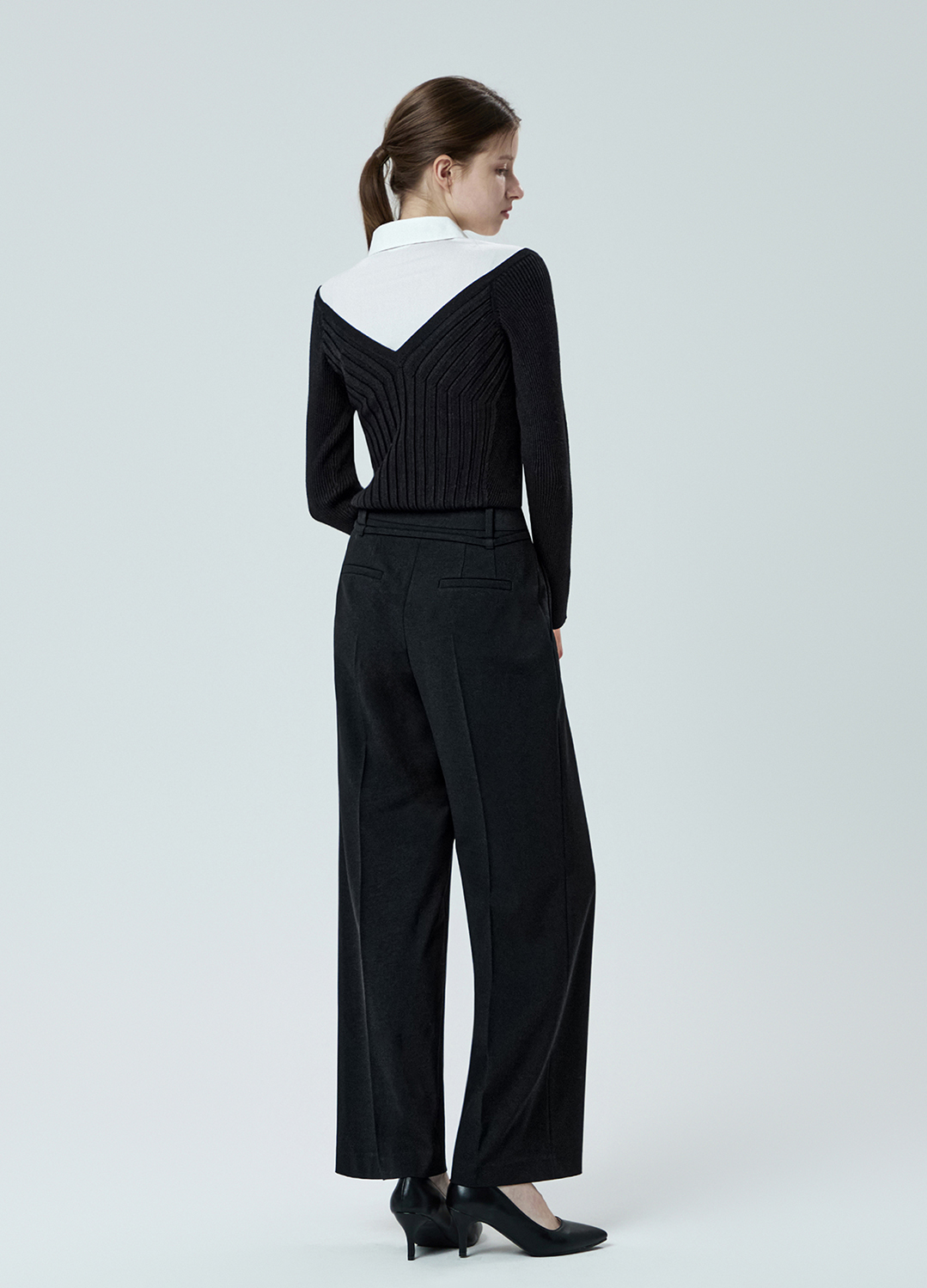 벨티드 와이드 팬츠_BLACK_8