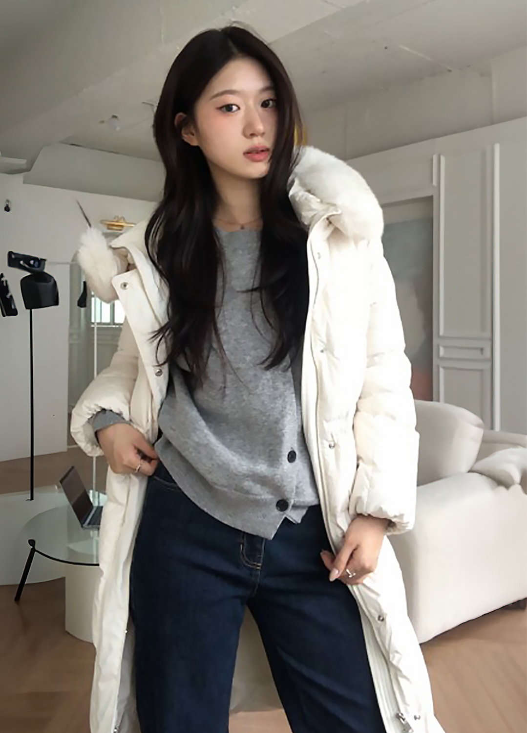 [Exclusive]와이드 데님 기모 팬츠_BLUE_18