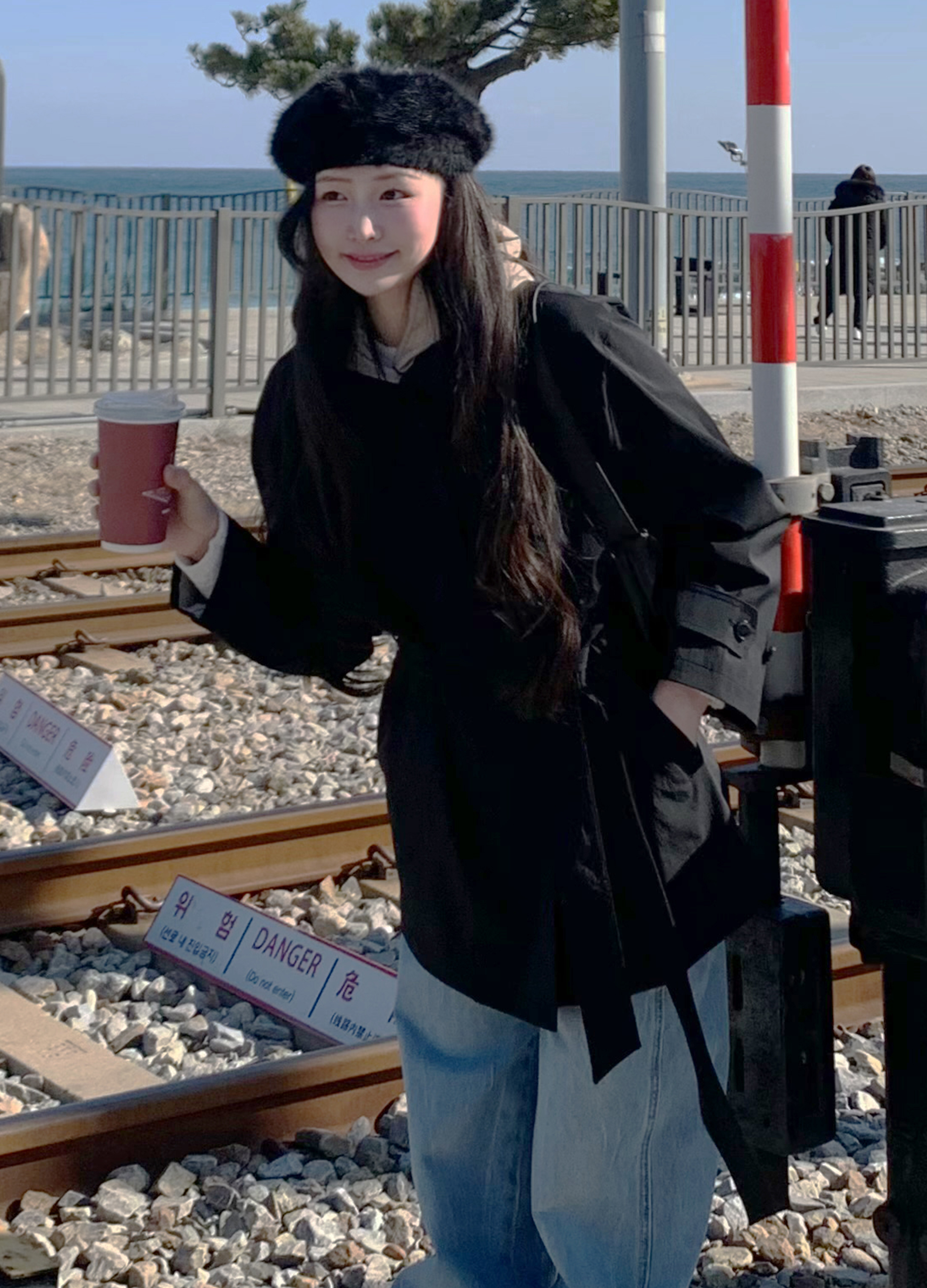 후드 베스트 레이어드 구스 다운 점퍼_BLACK_6