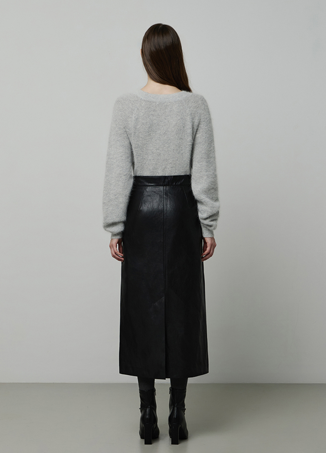 H라인 레더 스커트_BLACK_8