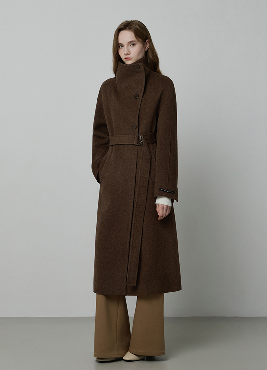 스티치 와이드 팬츠_DARK BEIGE_11