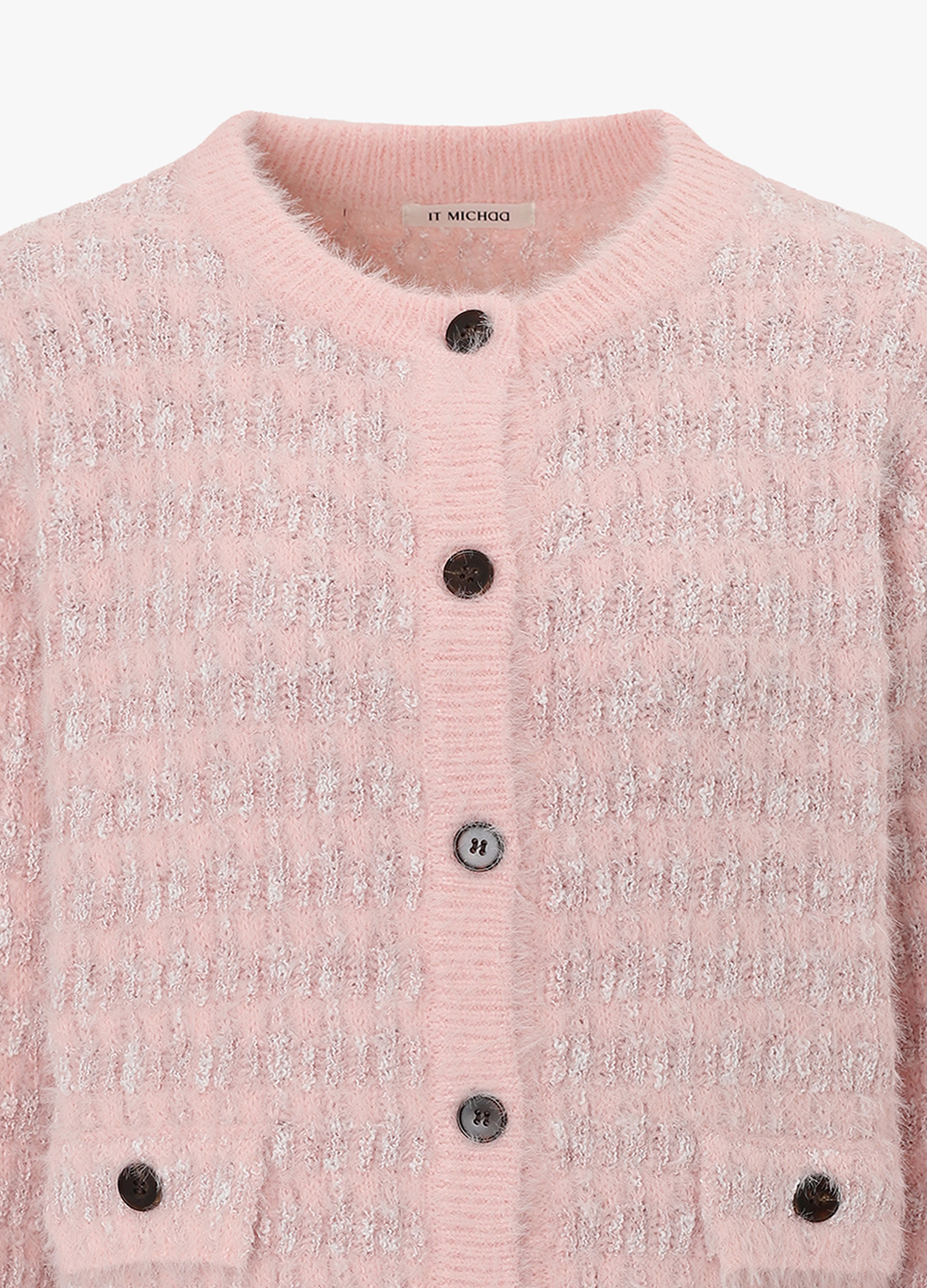 [Exclusive]라운드넥 버튼업 투톤 가디건_LIGHT PINK_11