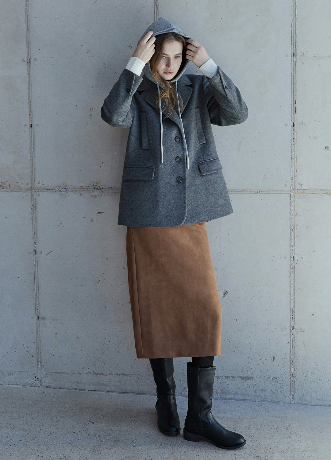 [Exclusive]쓰리버튼 테일러드 자켓_DARK GREY_10
