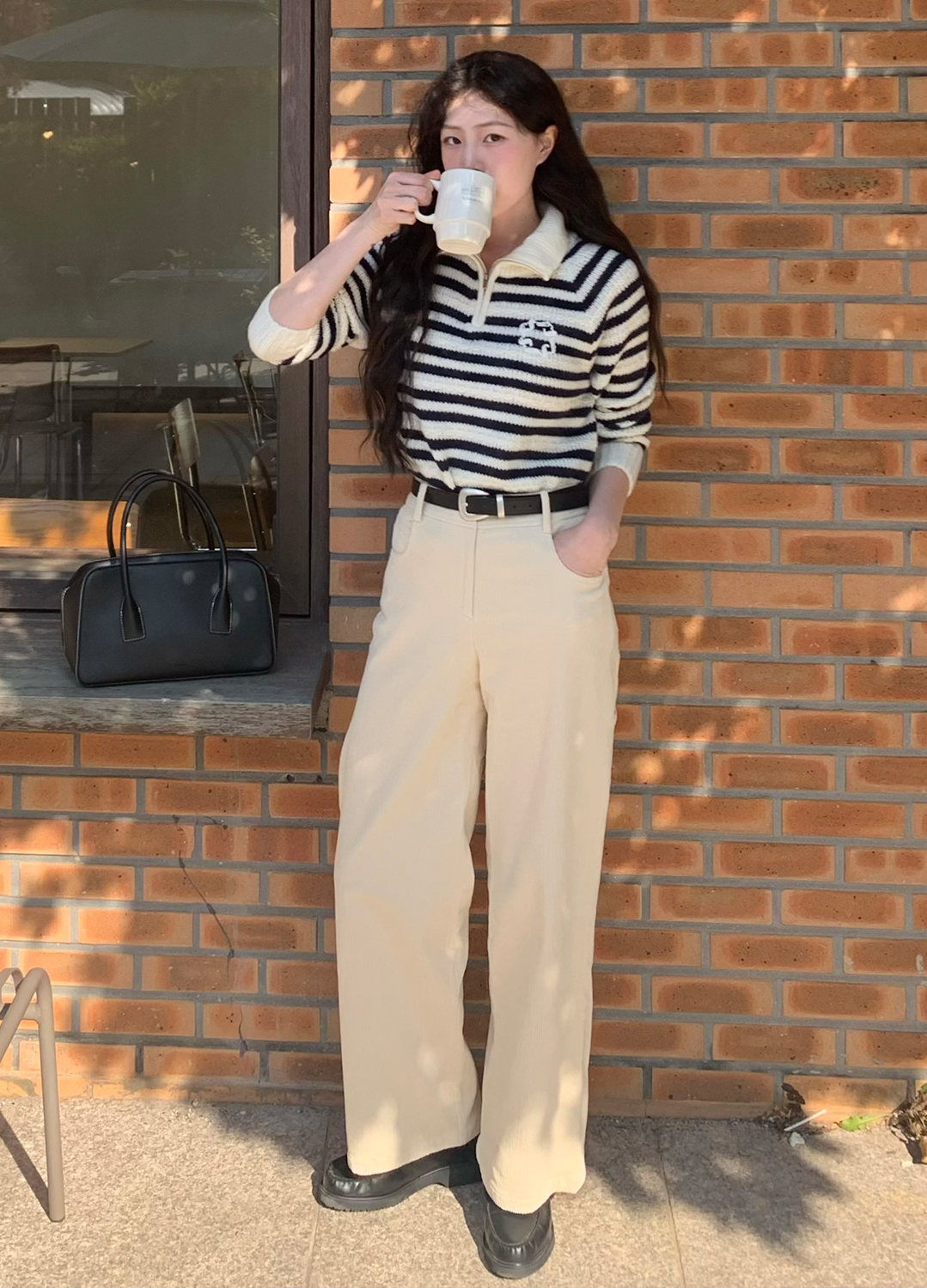 반집업 스트라이프 울 혼방 니트_NAVY_10