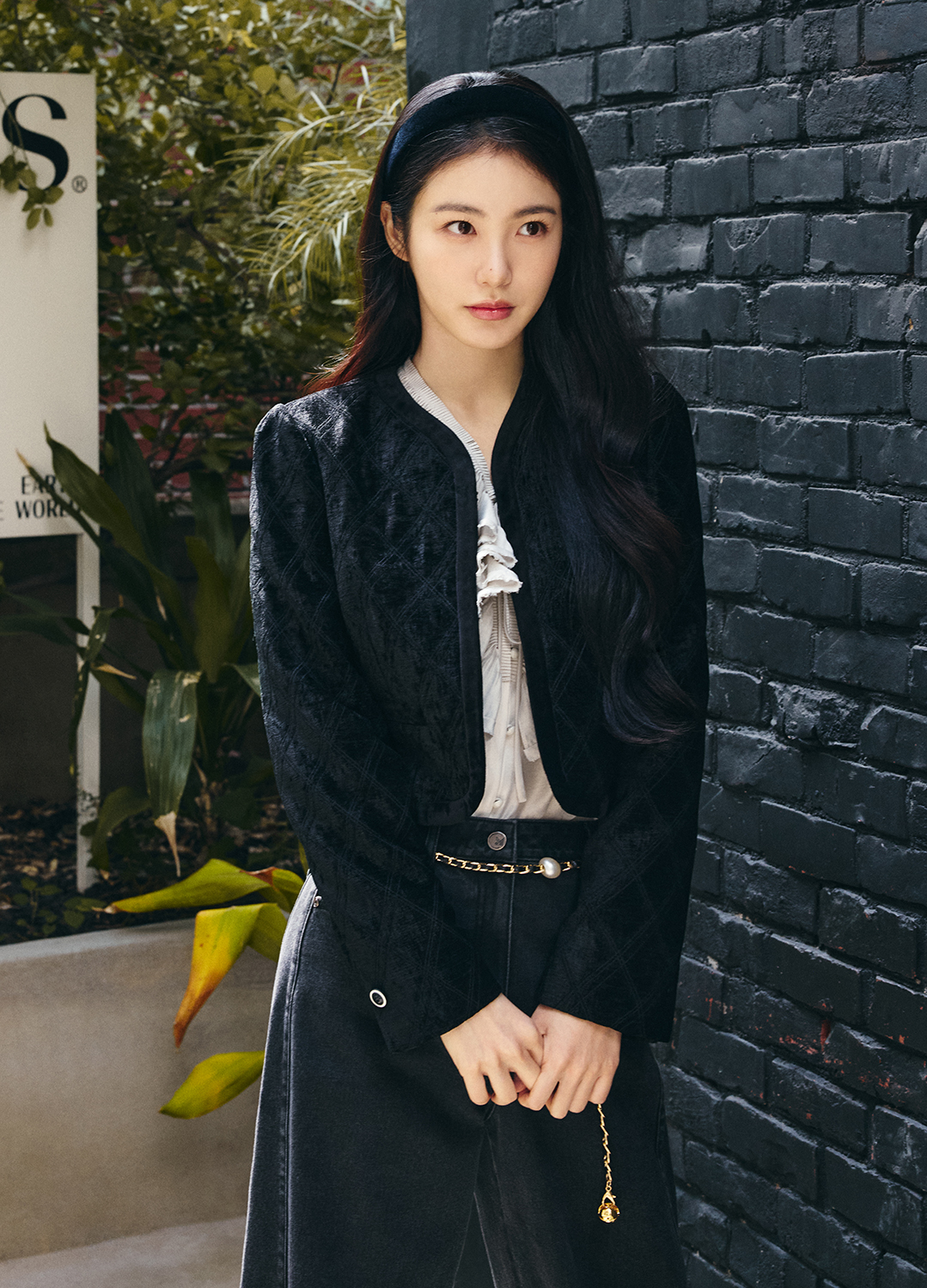 워시드 와이드 데님 팬츠_BLACK_8