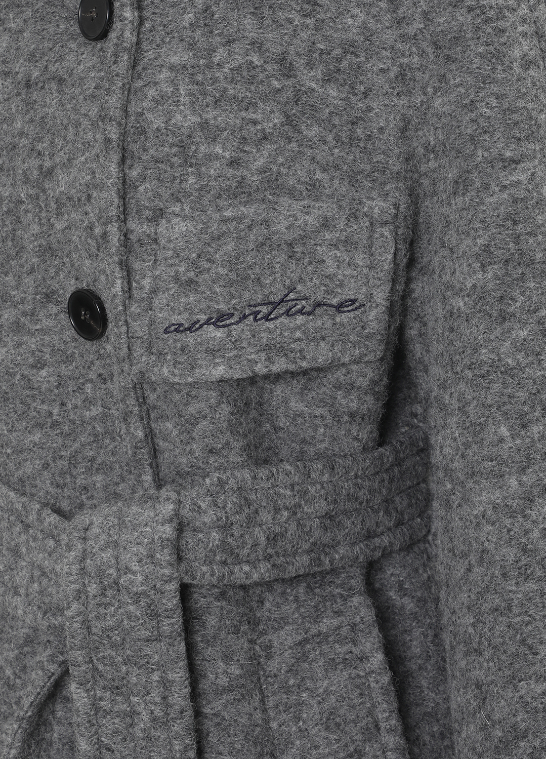 하이넥 싱글브레스티드 울 코트_GREY_17