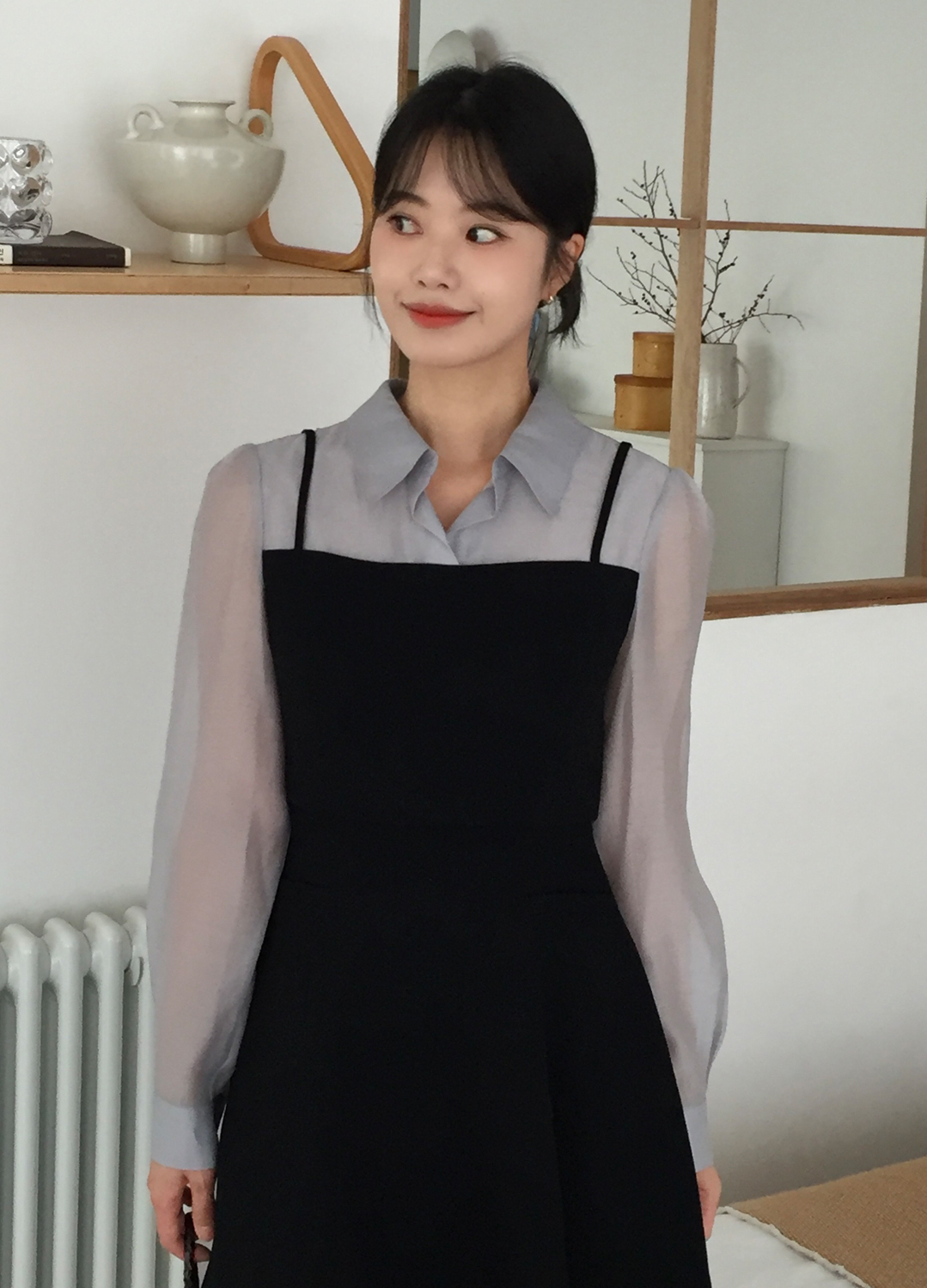 텍스처 블록 뷔스티에 원피스_BLACK_19