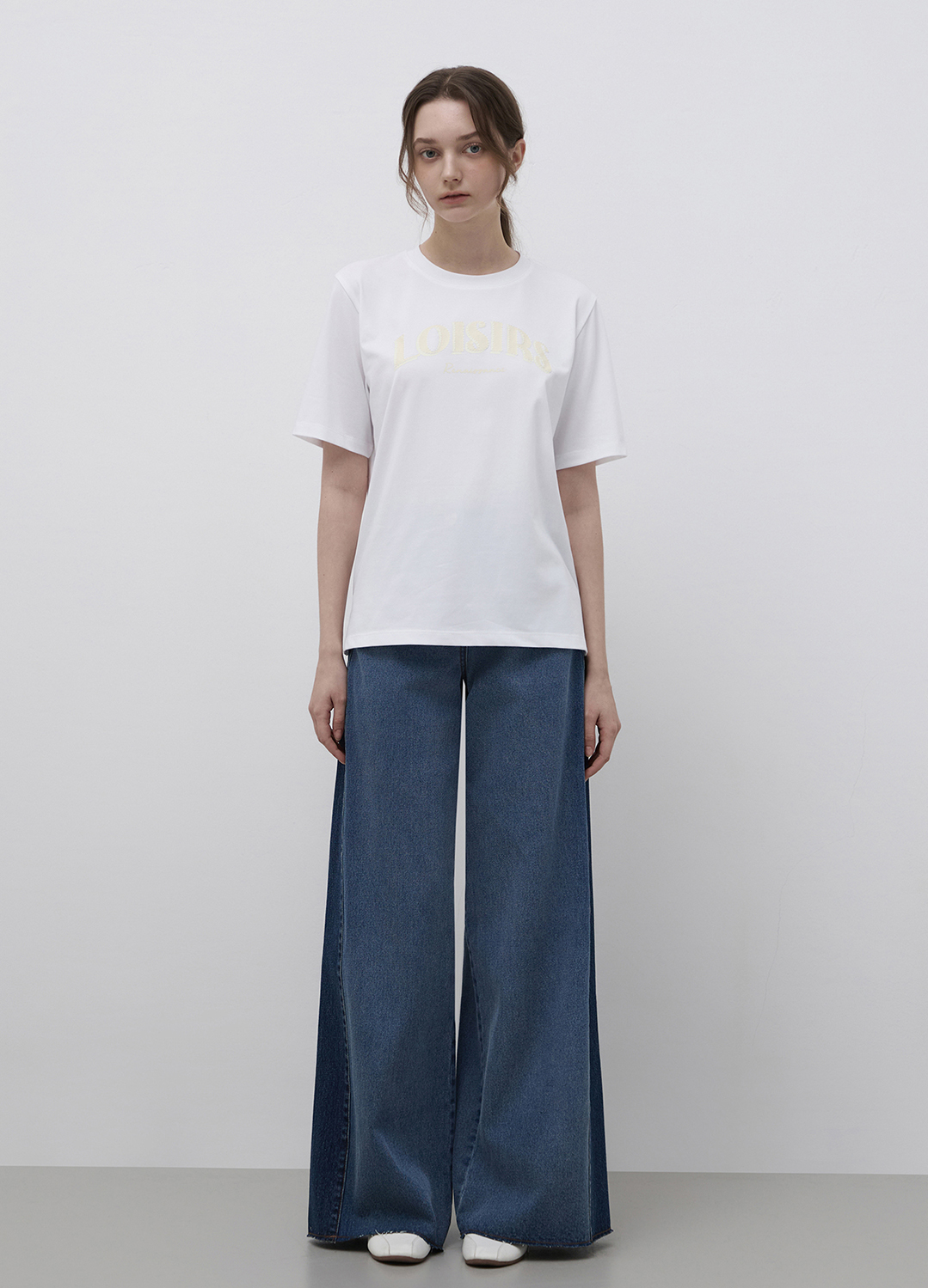 워싱 블록 와이드 데님 팬츠_BLUE_6