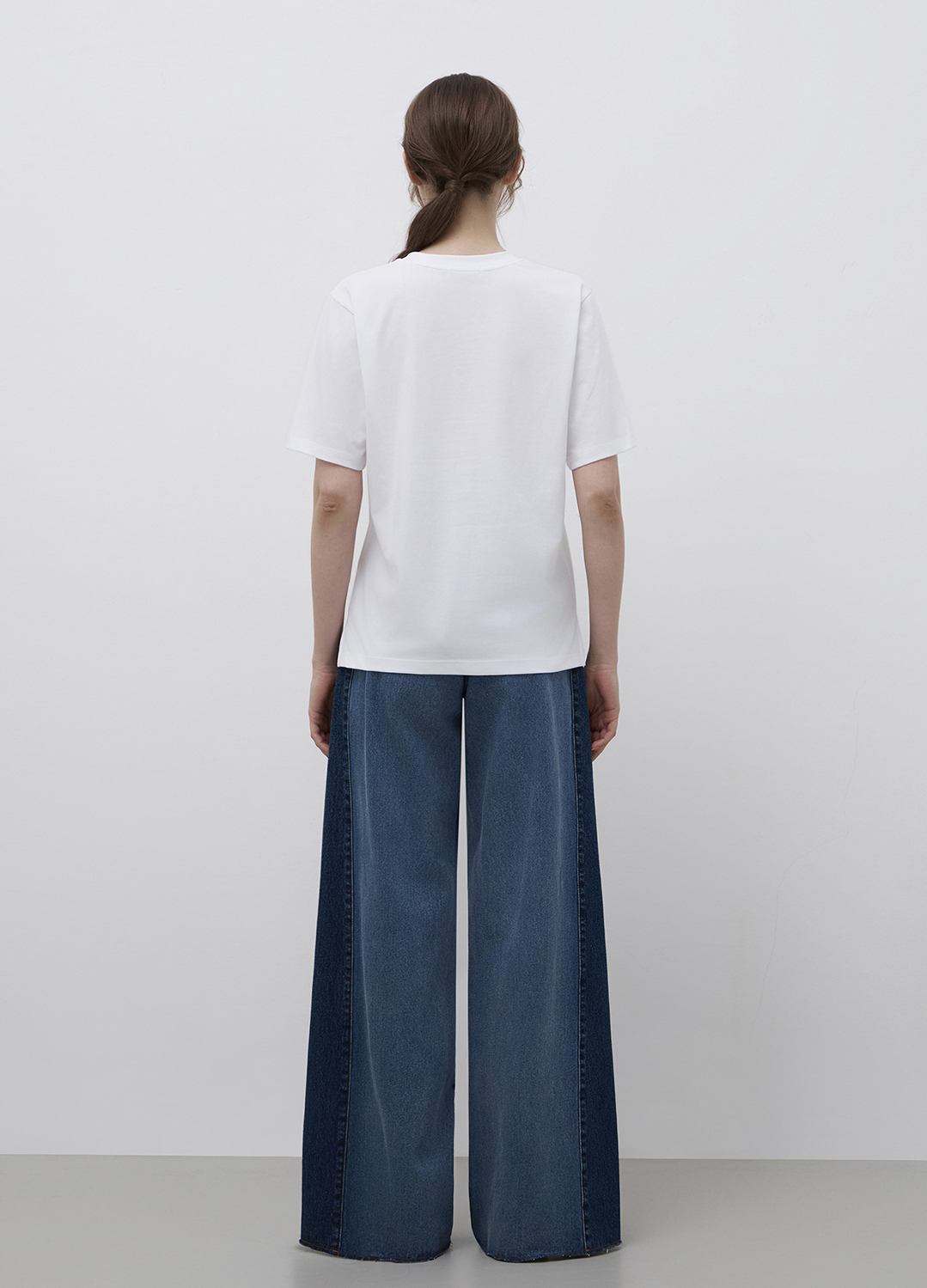 워싱 블록 와이드 데님 팬츠_BLUE_9