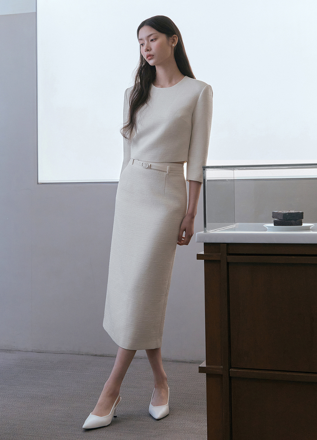 [Exclusive]A라인 벨티드 스커트_CREAM_7