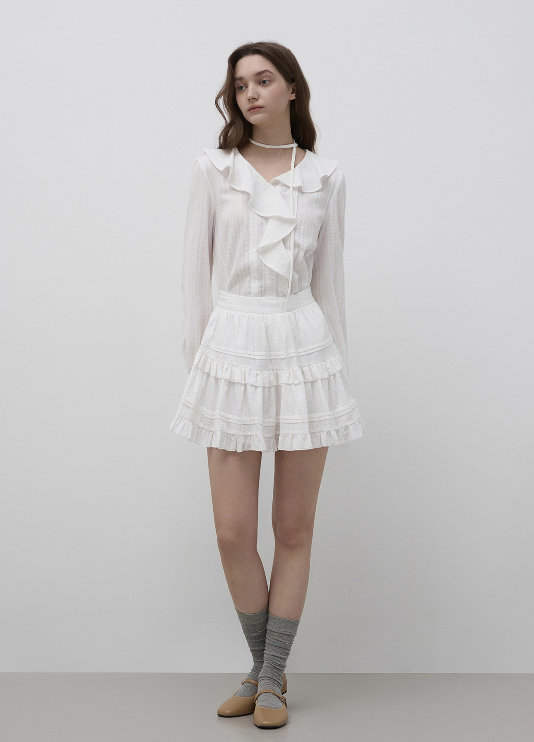[Exclusive]티어드 미니 스커트_WHITE_15