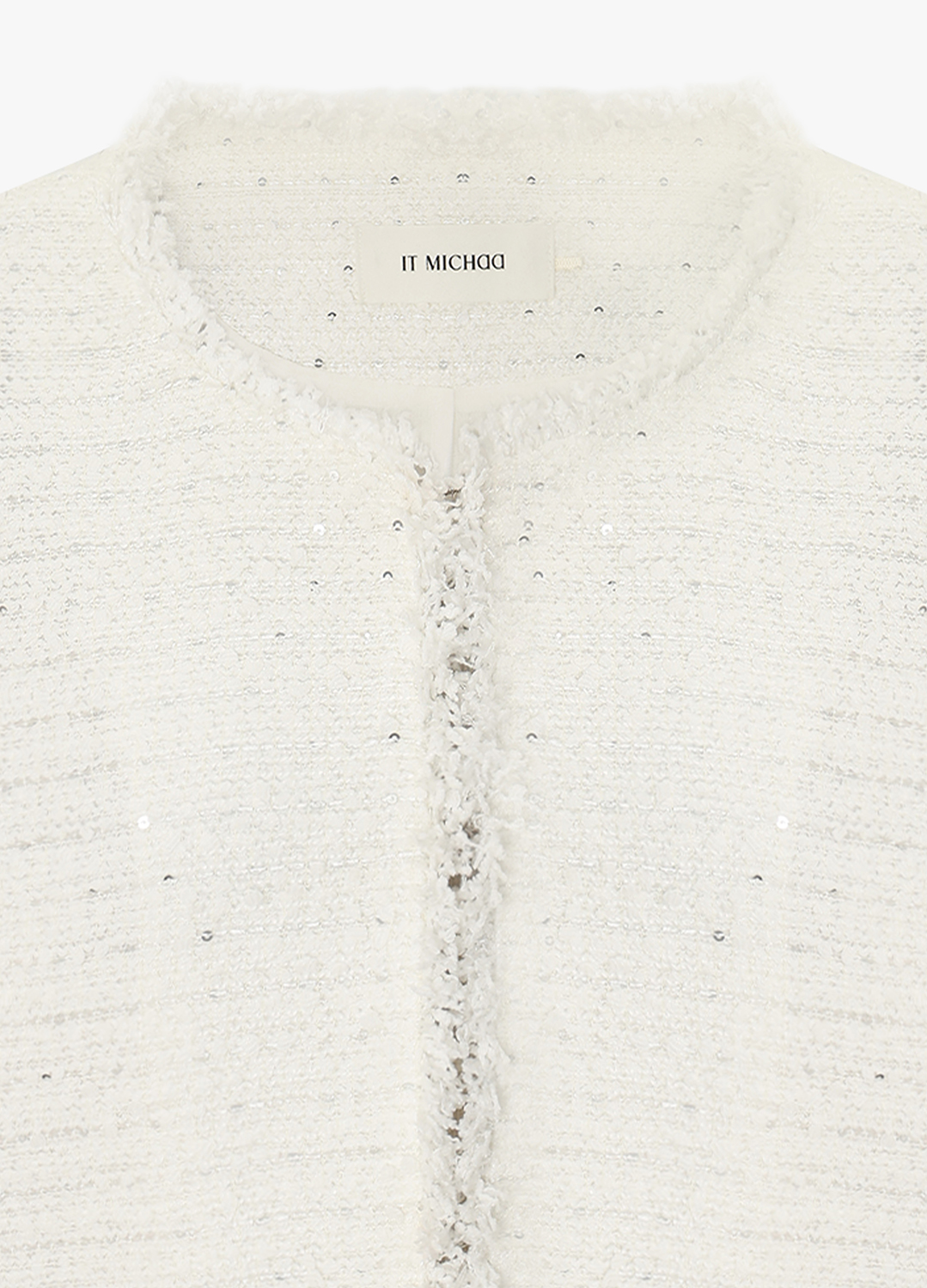 [Exclusive]프린지 텍스처 노카라 크롭 자켓_IVORY_11