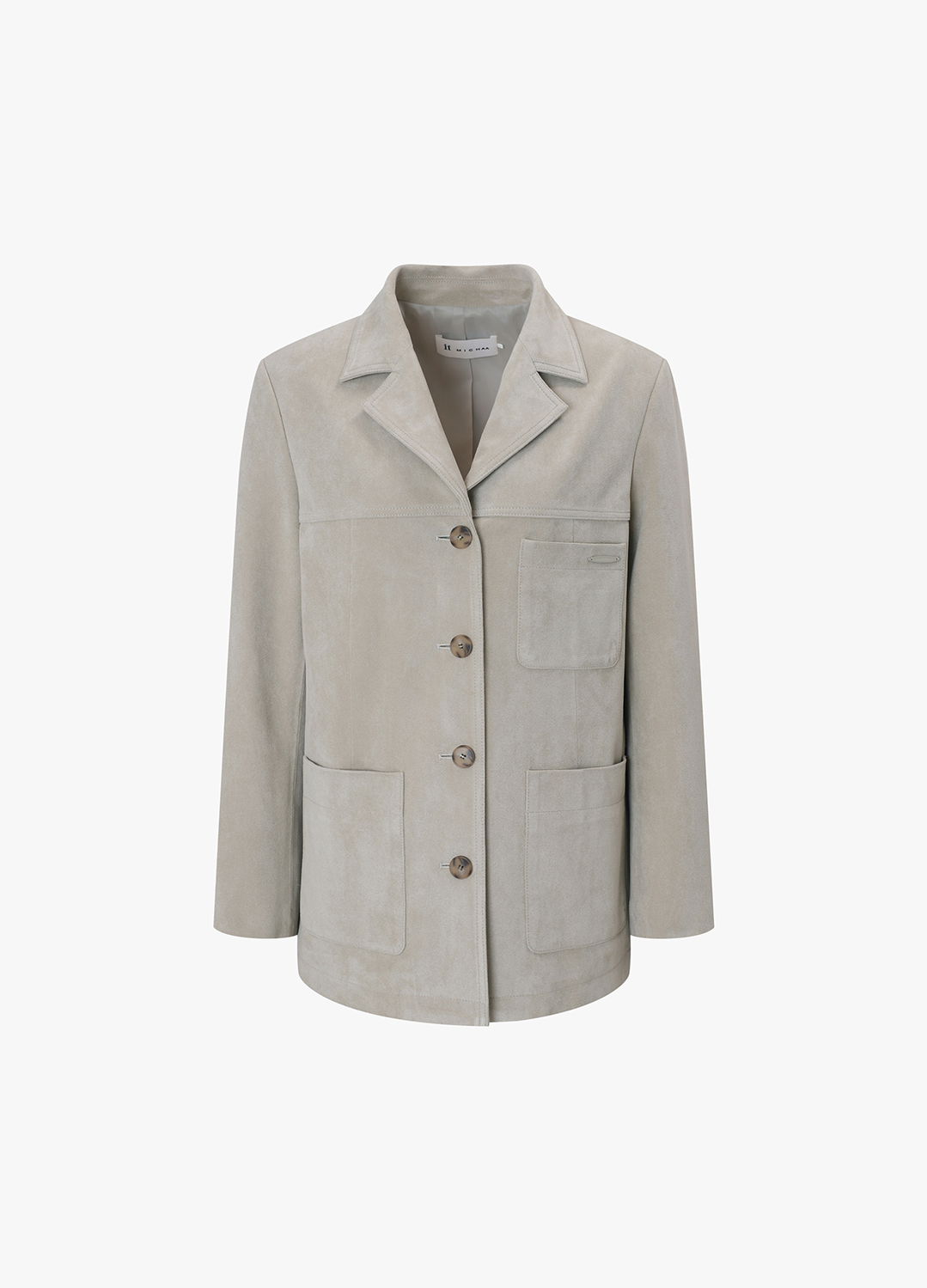 스웨이드 테일러드 자켓_LIGHT BEIGE_10