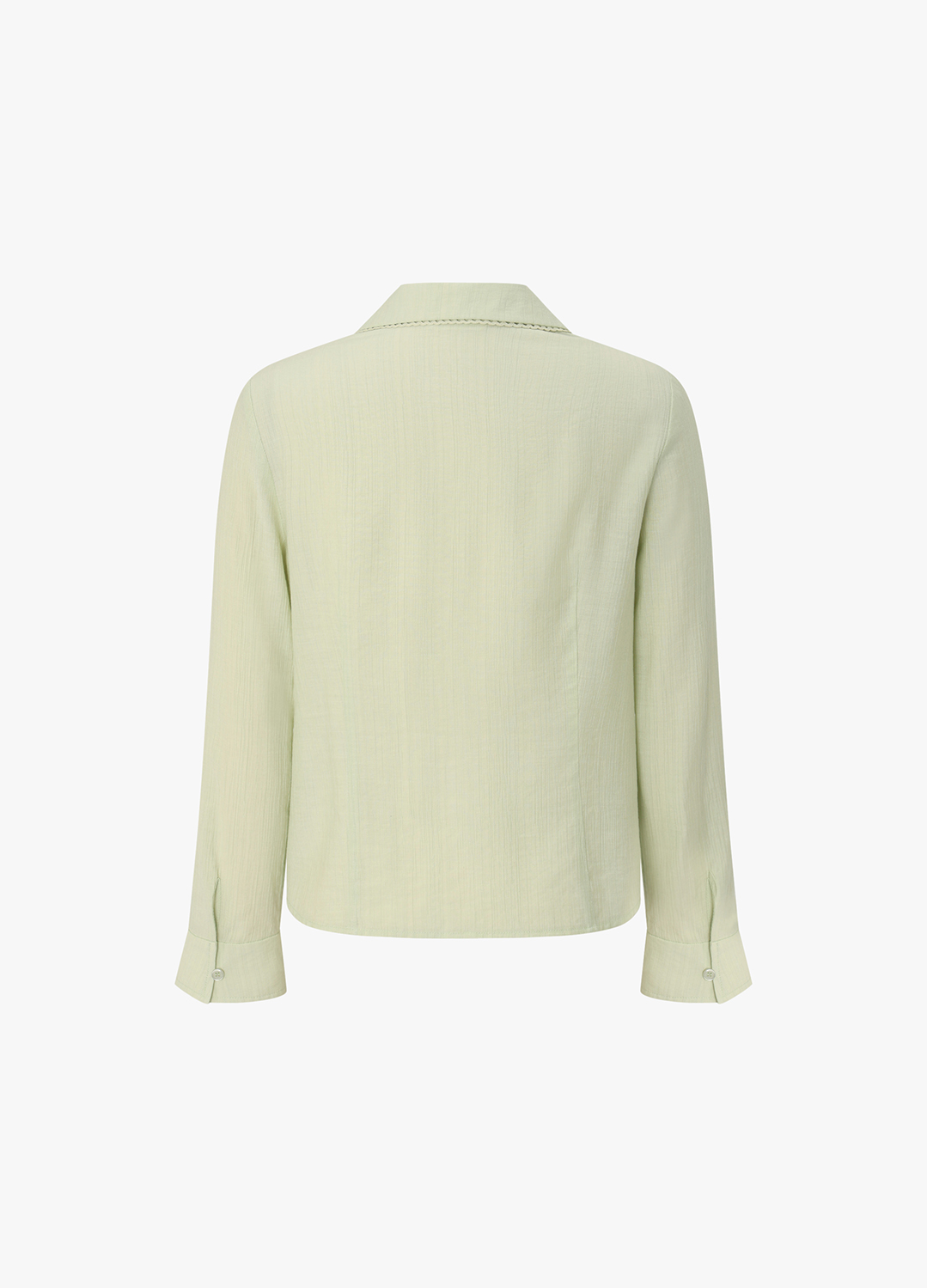 [Exclusive]레이스업 포인트 셔츠 블라우스_LIGHT GREEN_9