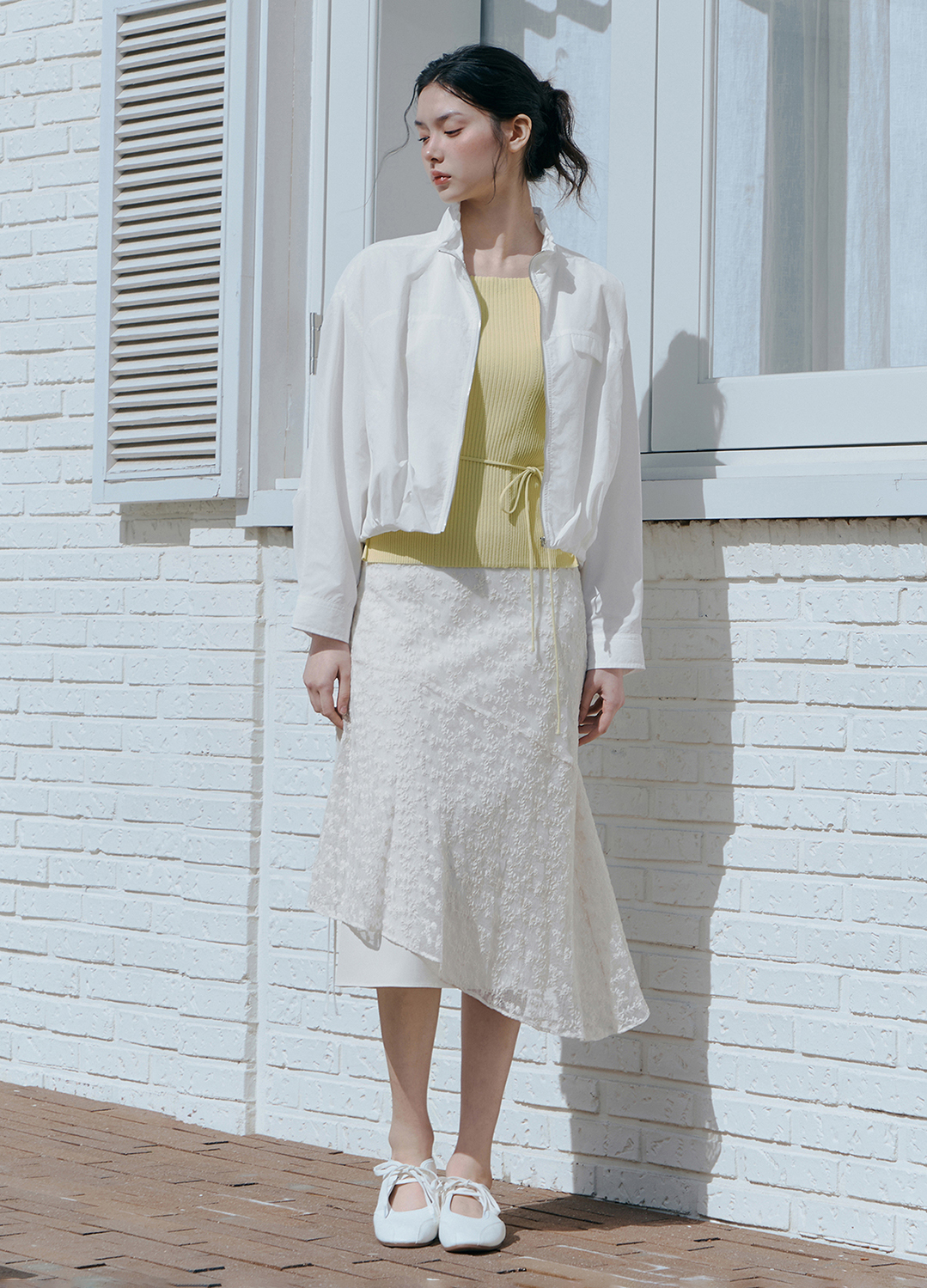 [Exclusive]하이넥 윈드 점퍼_IVORY_6