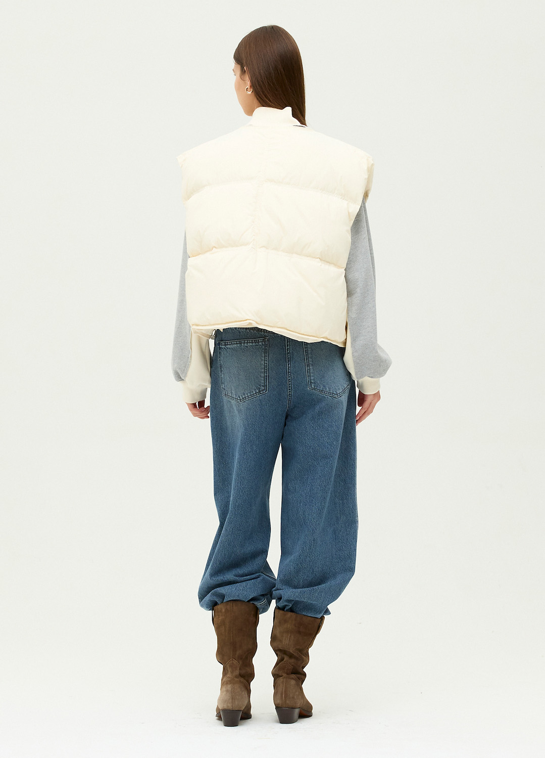 [시즌오프]미니멀 패딩 베스트_CREAM_9