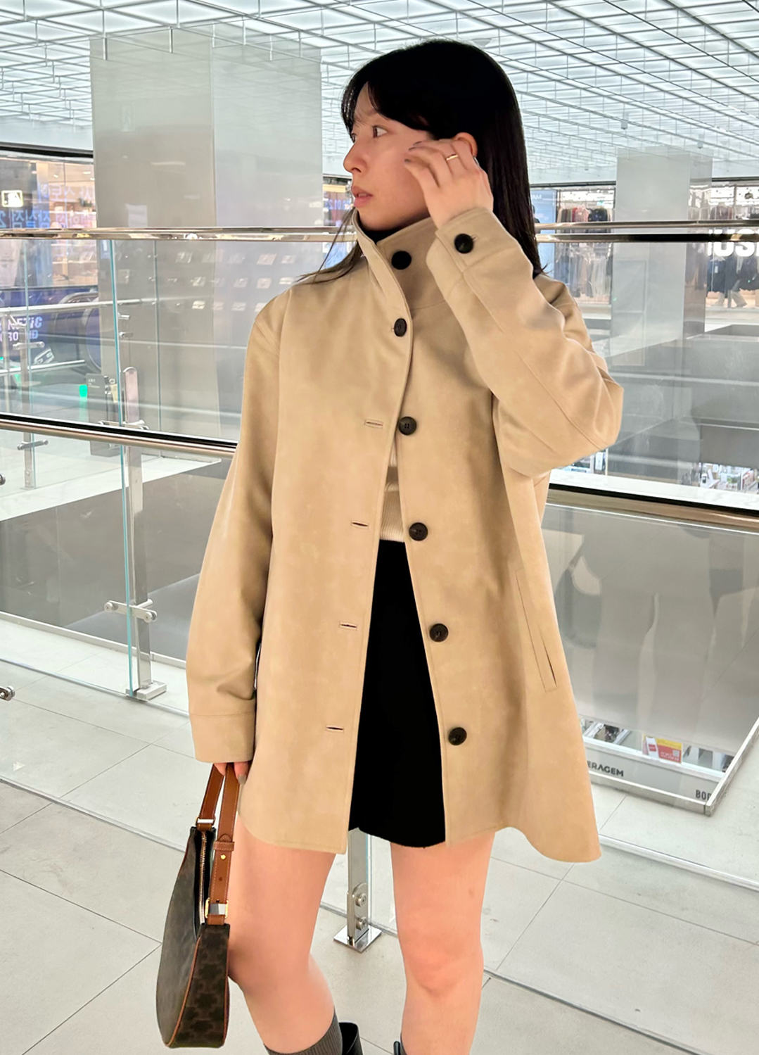 [Exclusive]하이넥 스웨이드 하프 자켓_LIGHT BEIGE_13